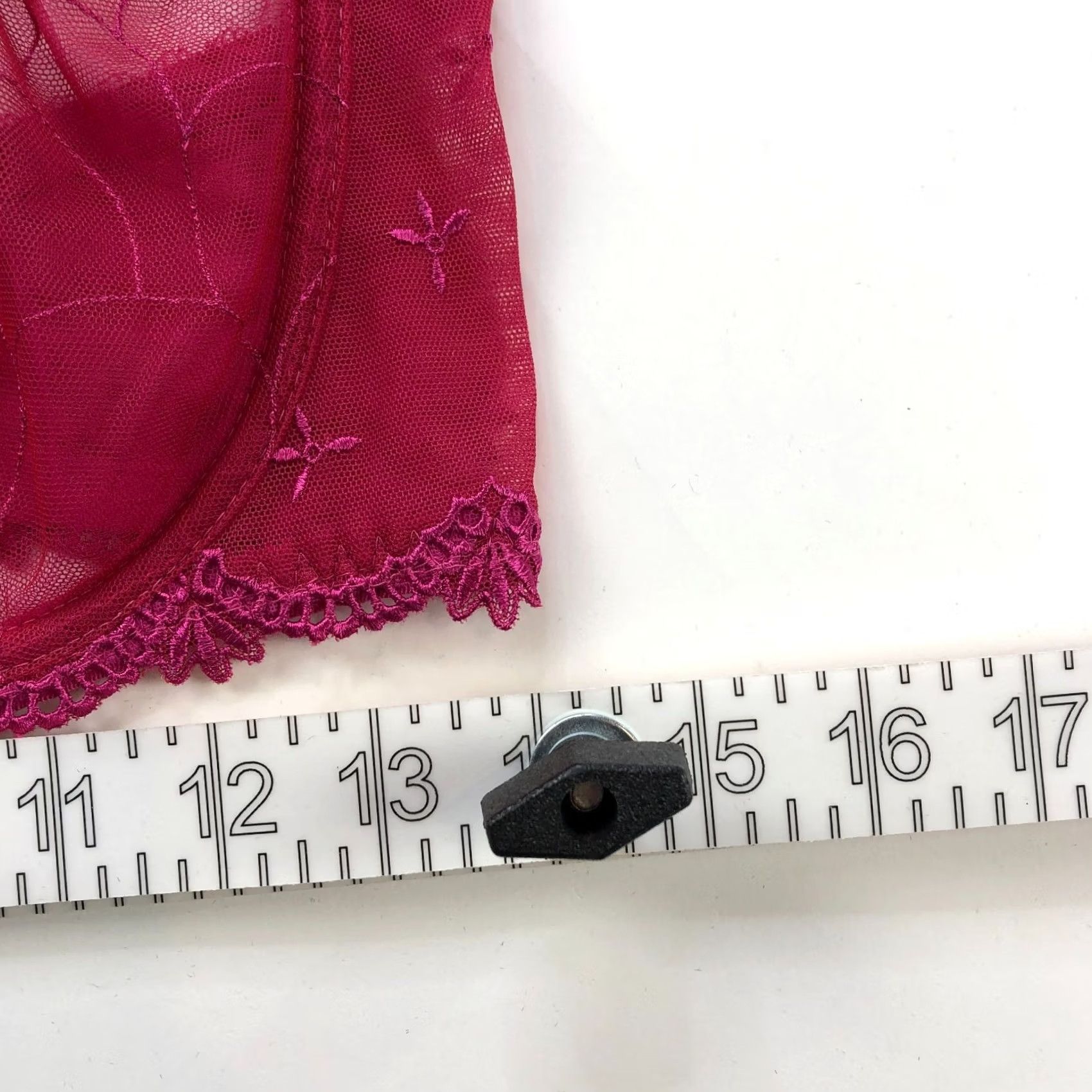 Vintage Chantelle Bra 36DD Underwired Lace Unlined Floral Orange Pink Full Coverage Womens DD Cup 90s Theme Ladies Size ONE SIZE - 3 Thumbnail