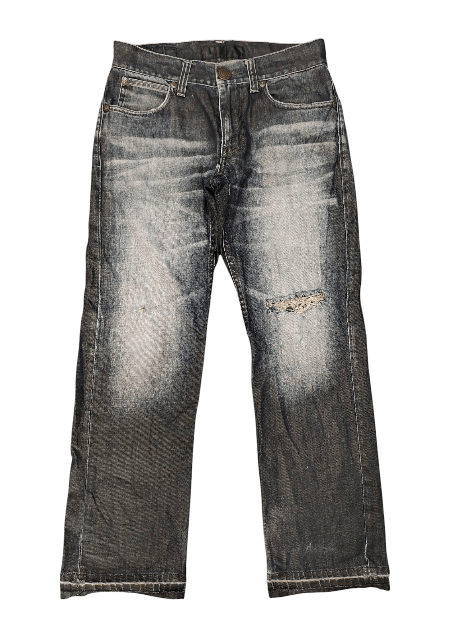 Hysteric Glamour × Undercover Vintage Y2k Back Number Japan Clawmark Distress Faded Jeans Size US 30 / EU 46 - 1 Thumbnail