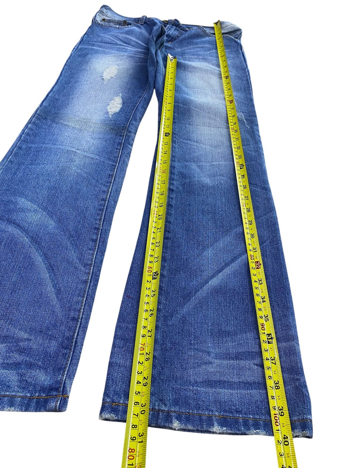 Japanese Brand Indecent Brand Faded Wash Whiskers Style Bootcut Jeans Size US 30 / EU 46 - 7 Thumbnail