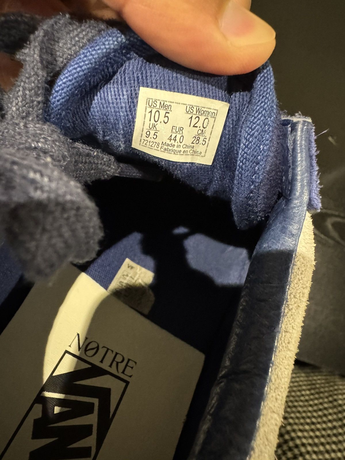 Notre × Vans Vans x Notre Chicago Blue OG 10.5 US Size US 10.5 / EU 43-44 - 11 Thumbnail