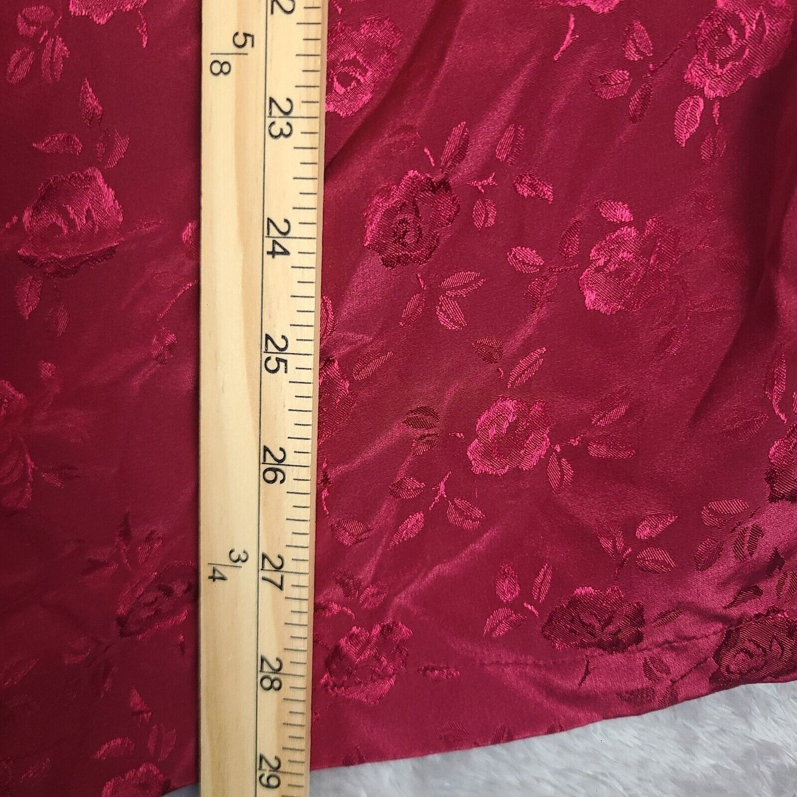 Vintage Vintage Jaclyn Smith Poppy Red Pajama Top Blouse with Rose M Size L / US 10 / IT 46 - 6 Thumbnail