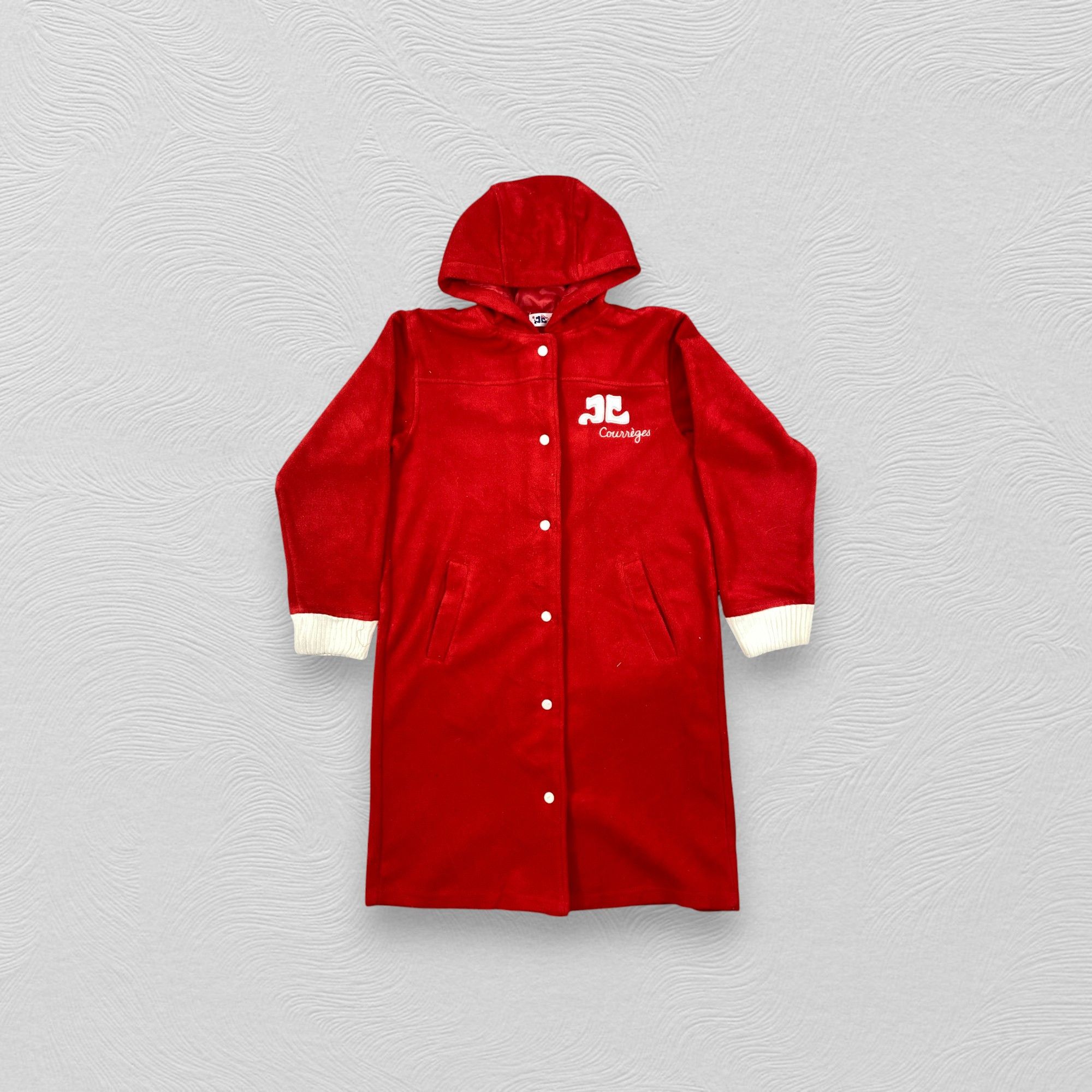 Courreges Vintage Courreges Long Hoodie Jacket - J252 Size US S / EU 44-46 / 1 - 1 Thumbnail