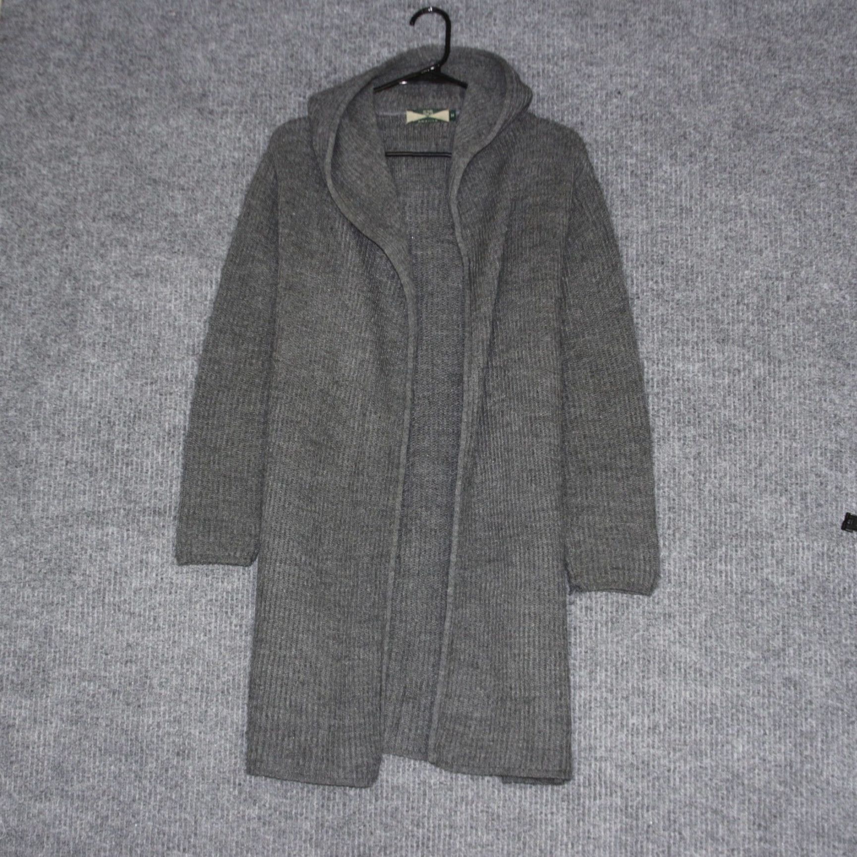 Vintage 525 America Gray Ribbed Hooded Long Cardigan Sweater M Women Casual Size M / US 6-8 / IT 42-44 - 3 Thumbnail