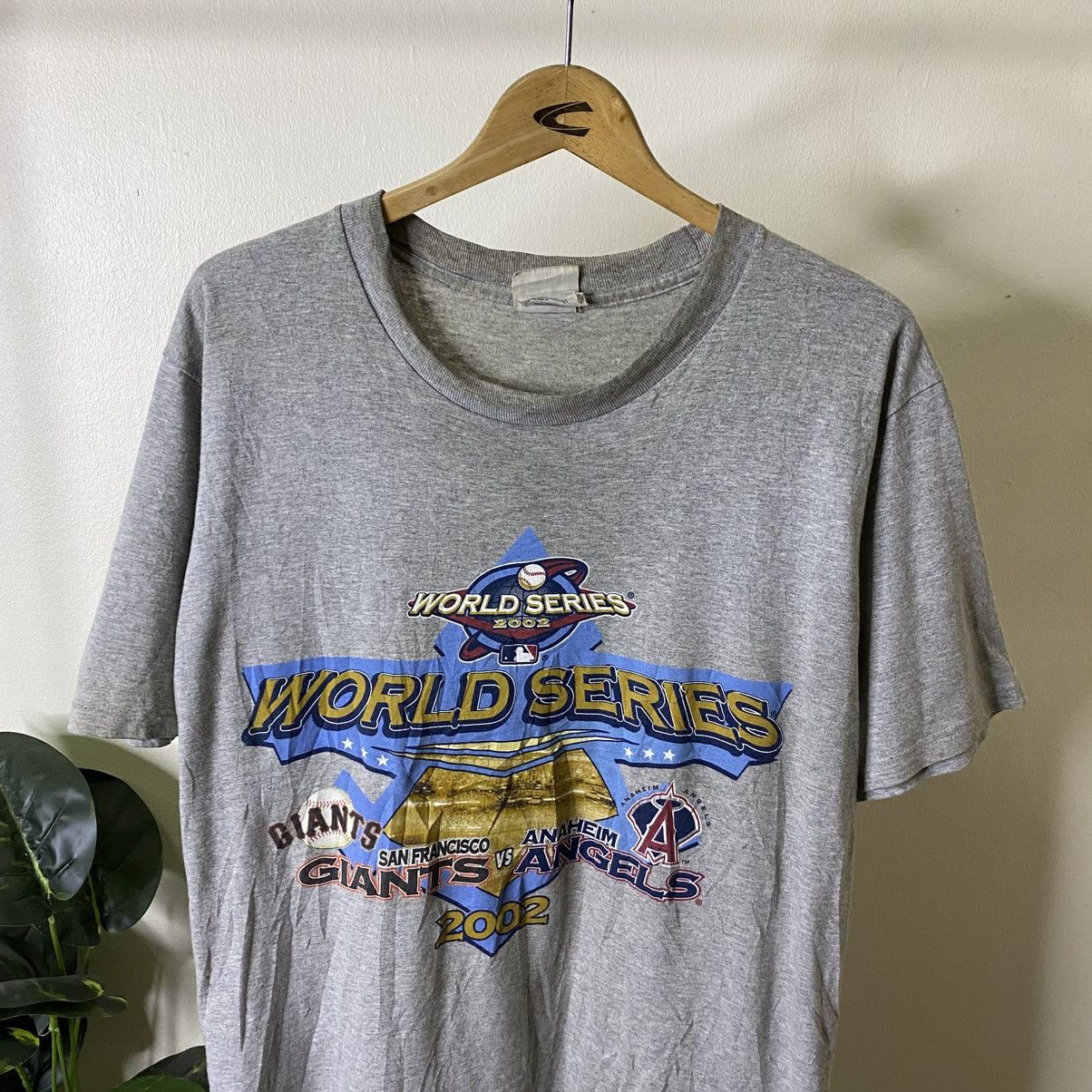 MLB Vintage 2002 MLB Giants vs Angels World Series T Shirt Size US L / EU 52-54 / 3 - 2 Thumbnail