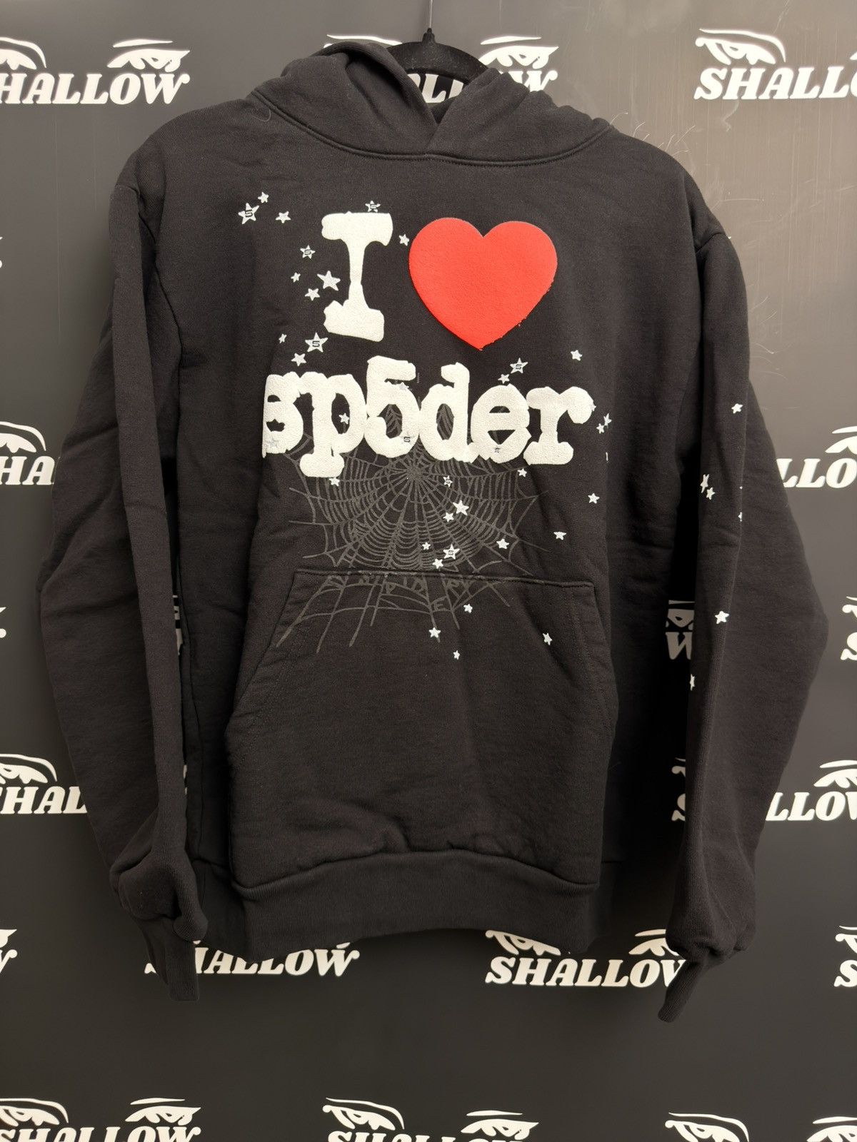 Sp5der Sp5der I Heart SP5 Souvenir Hoodie (Black) | Grailed