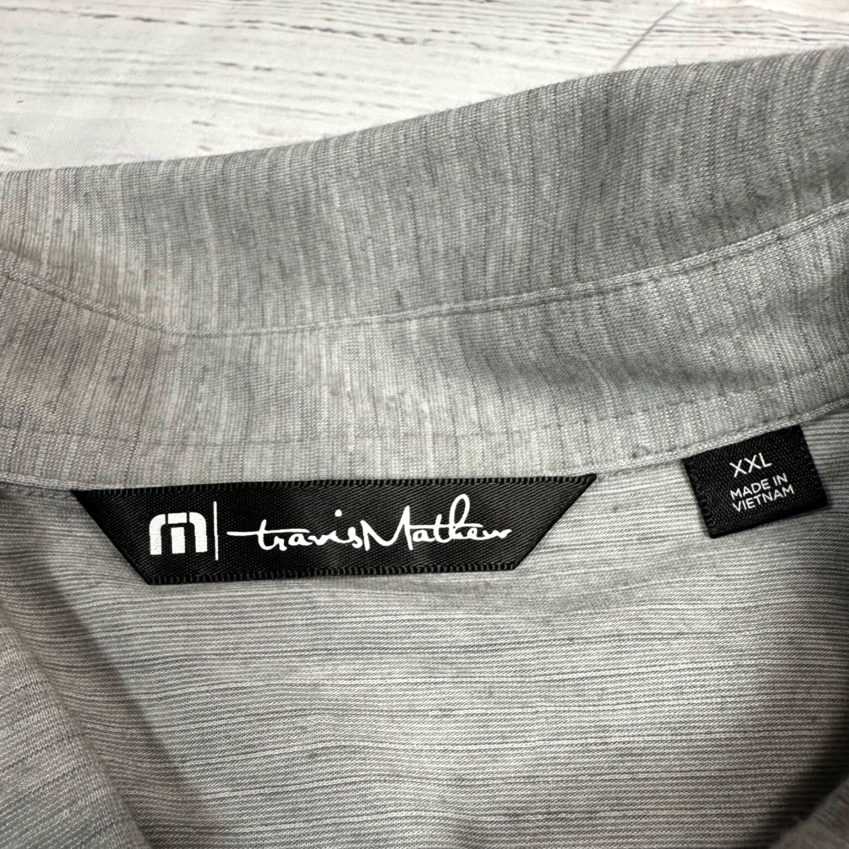 TravisMathew Travis Mathew Polo Shirt Mens Short Sleeve Golf 2XL Gray Size US XXL / EU 58 / 5 - 5 Thumbnail
