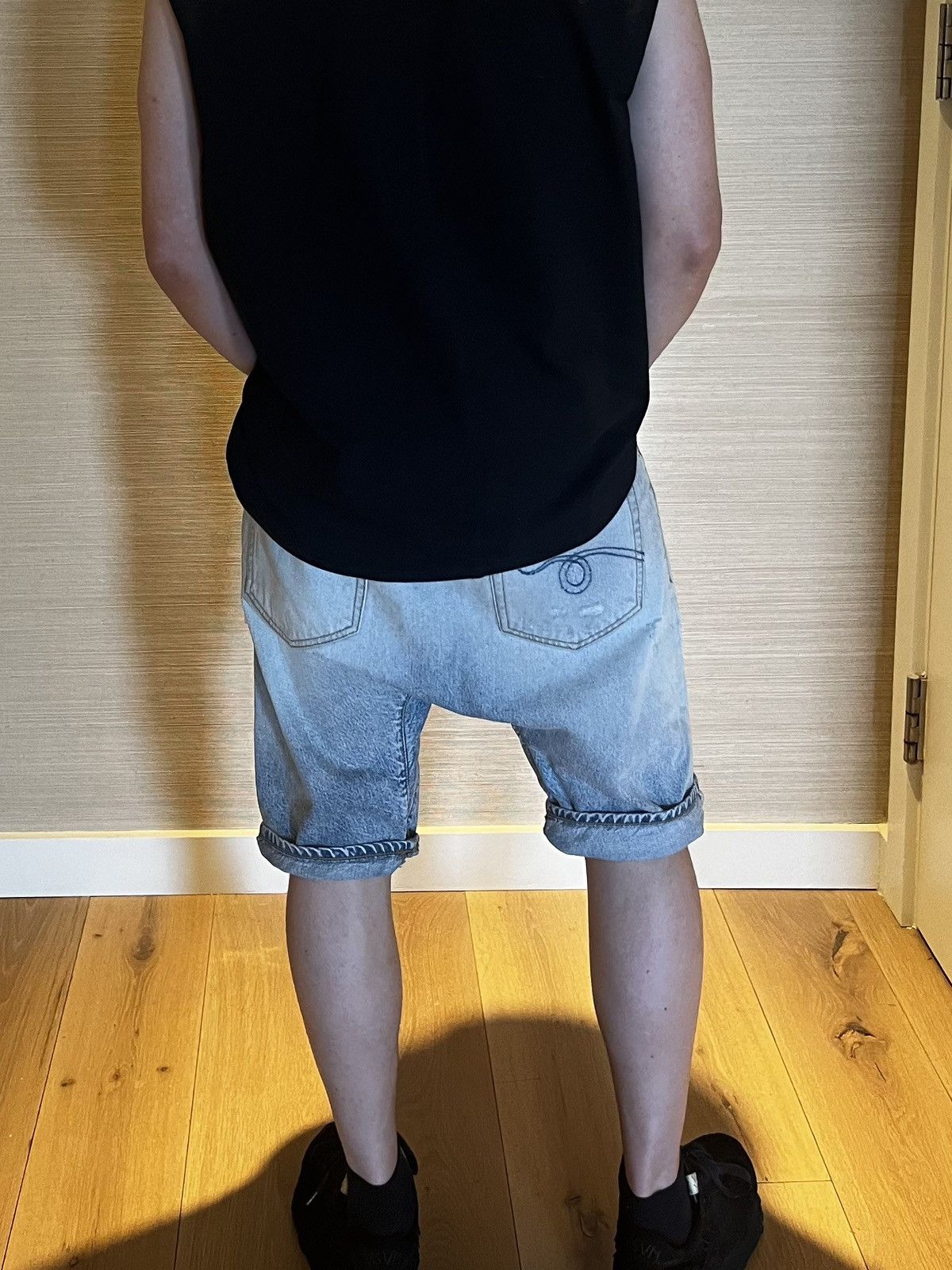 R13 R13 Distressed Denim Shorts 31 Size US 31 - 2 Thumbnail