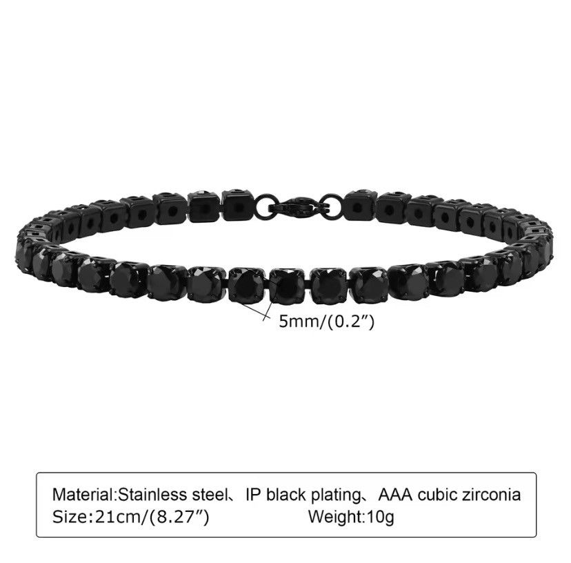 Other 5mm Tennis Chain Bracelet Size ONE SIZE - 2 Thumbnail