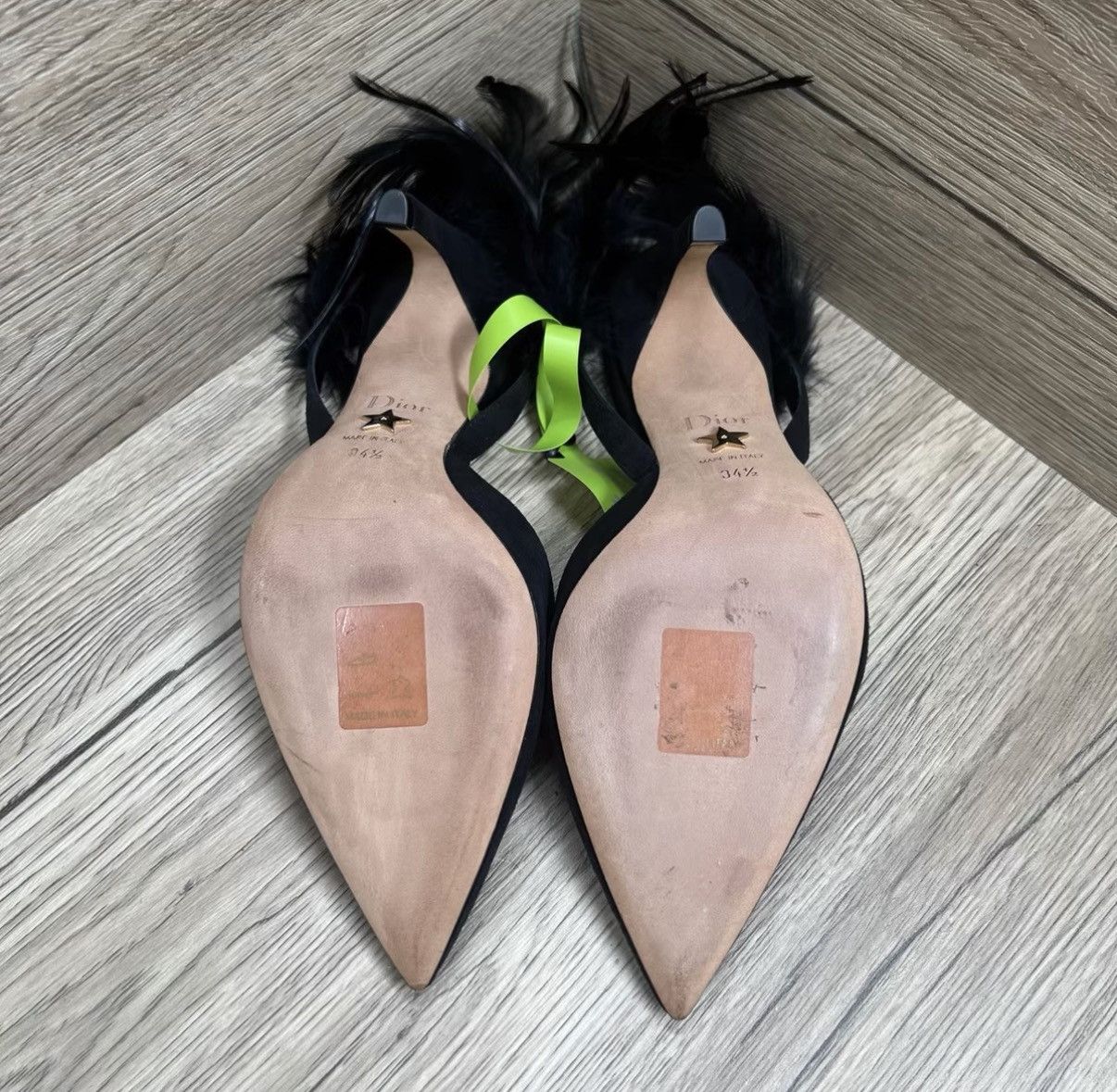 Dior Dior Black Feather High Heels J41 Size US 4.5 / IT 34.5 - 5 Thumbnail