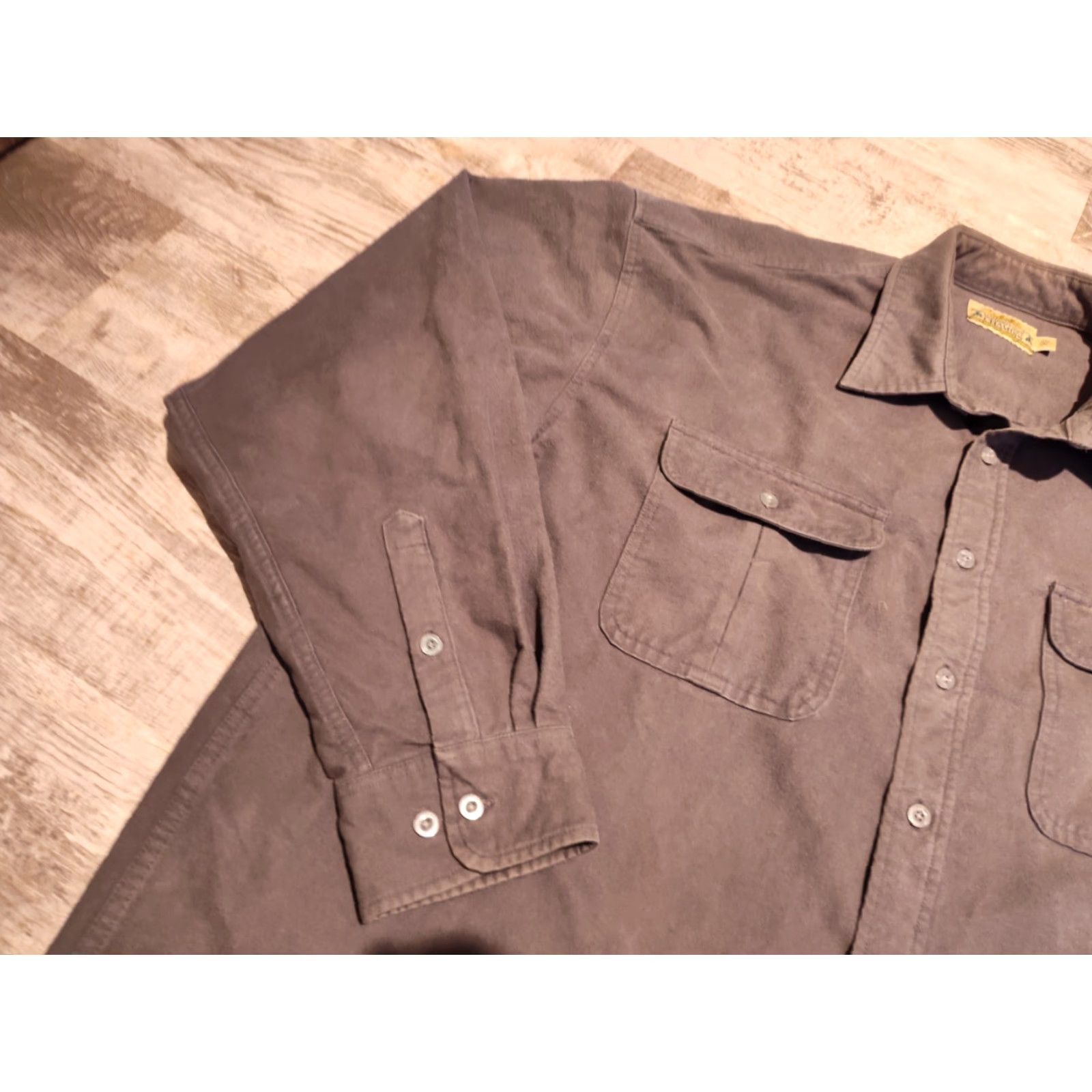 Vintage Cabela's Men’s 3XL Tall Gray Deerskin Soft Chamois Long Sleeve Button-Up Shirt, Casual Outdoor Workwear Size US XXL / EU 58 / 5 - 3 Thumbnail