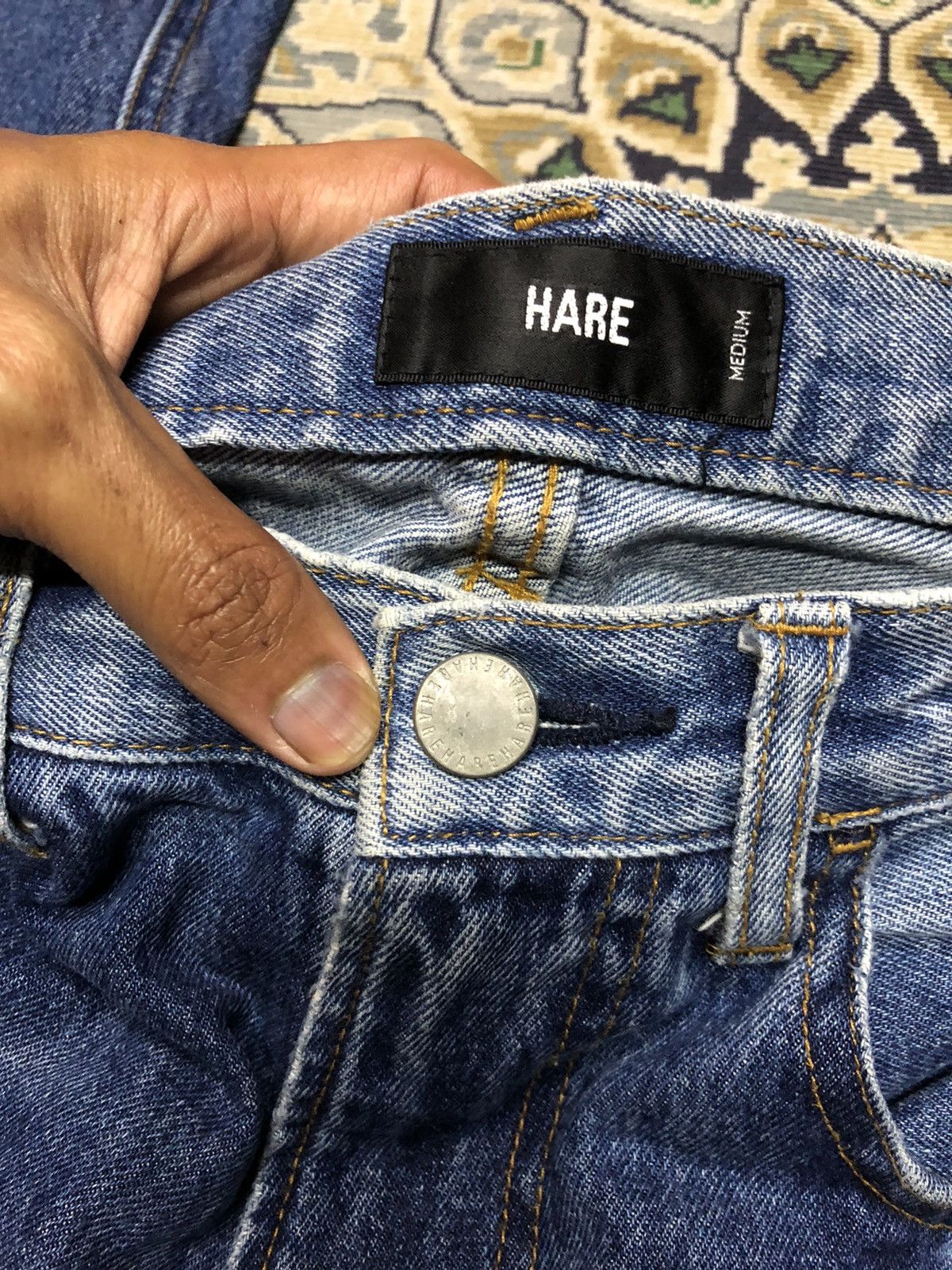 HARE RECONSTRUCTED CROPPED DENIM BY HARE Size US 32 / EU 48 - 4 Thumbnail