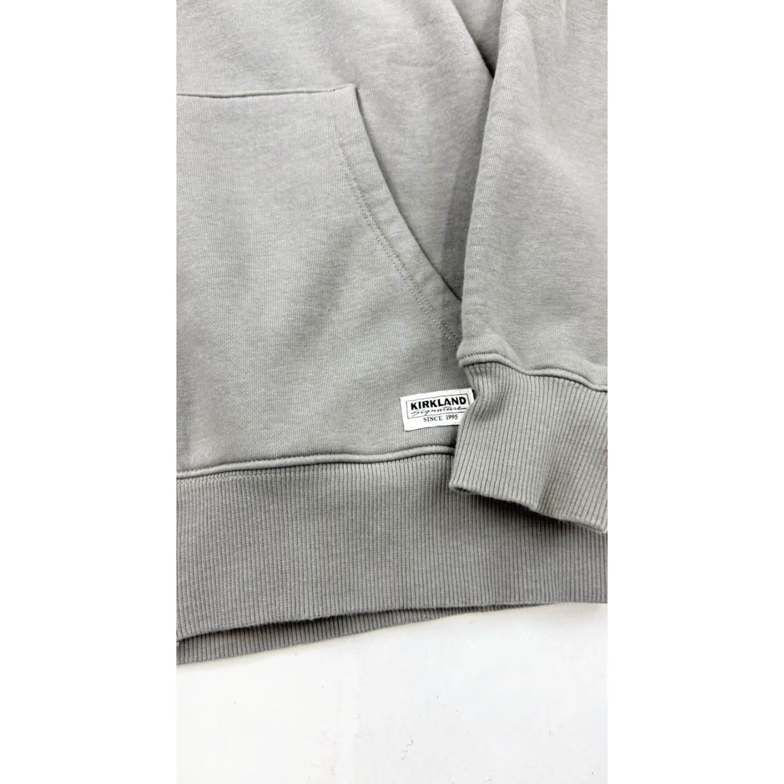 Vintage Kirkland Signature Hoodie Sweatshirt Logo Full Zip Mens Small Gray Unisex Pockets Graphic Print Zip Hooded Fleece Cotton Polyester Size US S / EU 44-46 / 1 - 3 Thumbnail