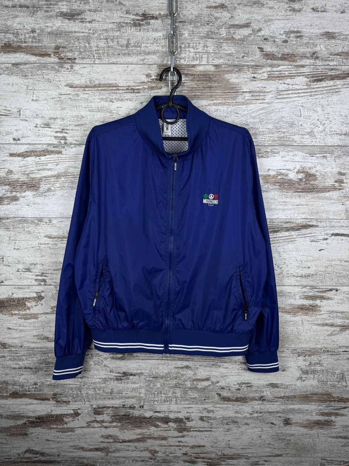 Moschino Mens Vintage Moschino mare nylon jacket size M blue rare Size US M / EU 48-50 / 2 - 1 Thumbnail