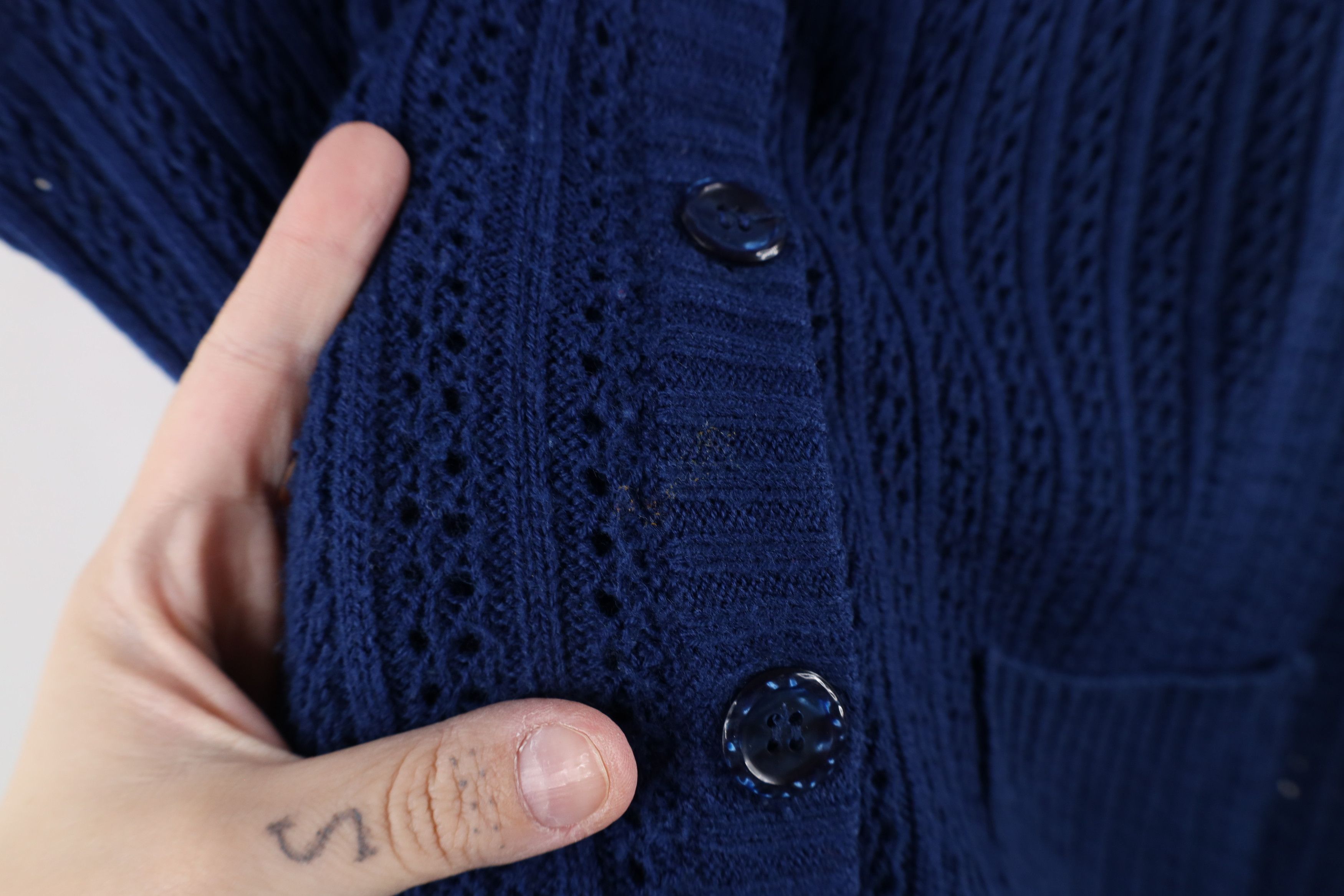 Vintage Vintage 70s Streetwear Ribbed Knit Cardigan Sweater Vest Size M / US 6-8 / IT 42-44 - 5 Thumbnail