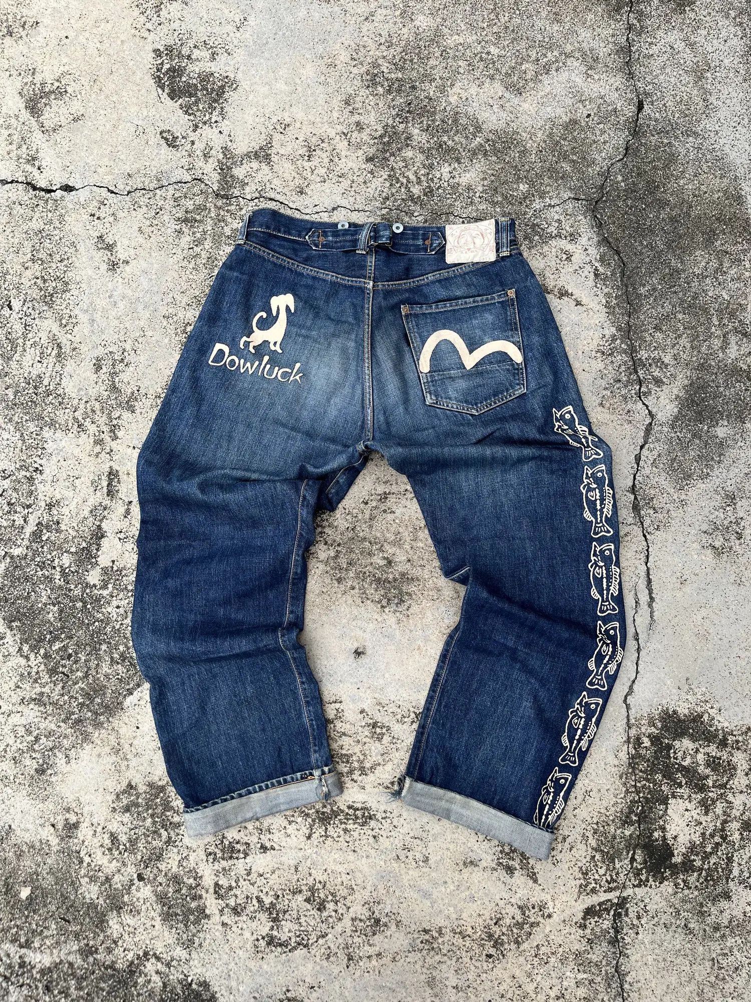 Evisu Evisu Dowluck Wide Leg Denim Size US 34 / EU 50 - 3 Thumbnail