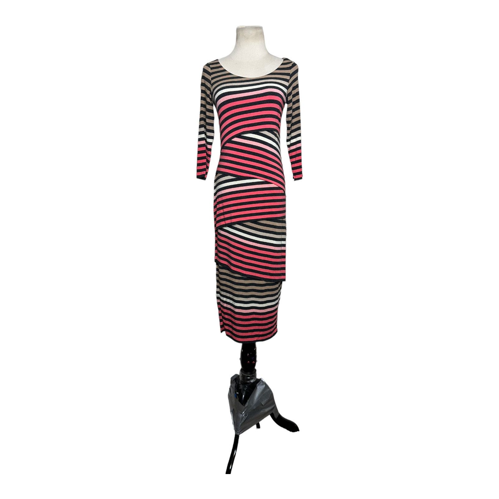 Bailey 44 Bailey/44 Striped Knit Column Midi Dress Size S Size S / US 4 / IT 40 - 8 Thumbnail