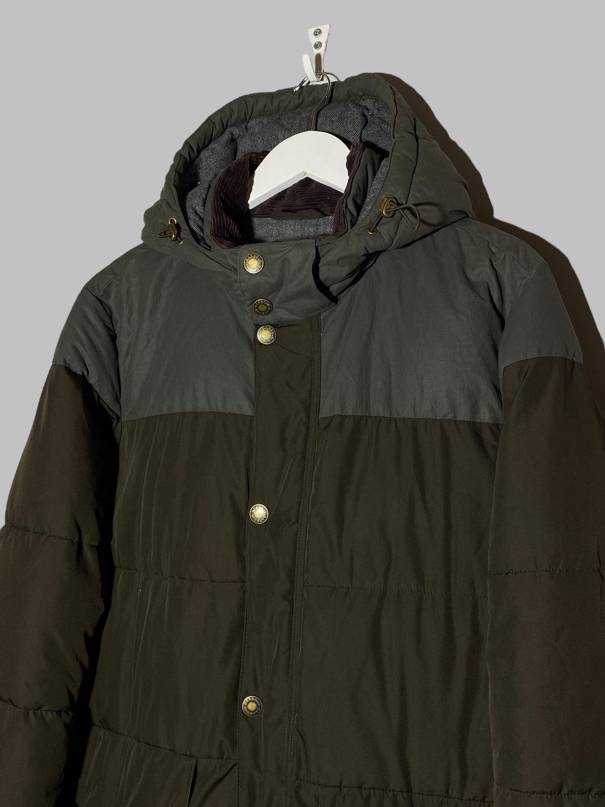 Barbour 🔥 BARBOUR CROMER PUFFER JACKET MILITARY GREEN FIBREDOWN Size US M / EU 48-50 / 2 - 3 Thumbnail
