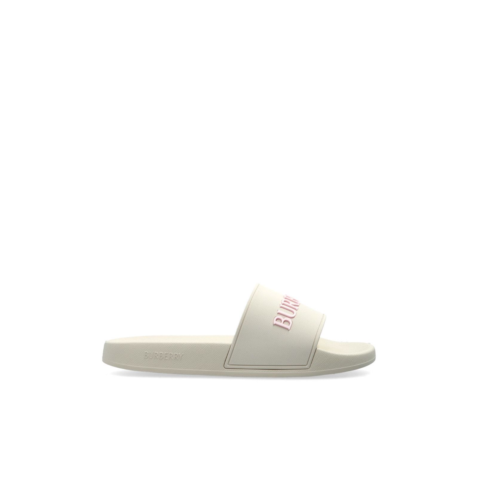BURBERRY Beige Rubber Slide Sandals New & Authentic (Women's