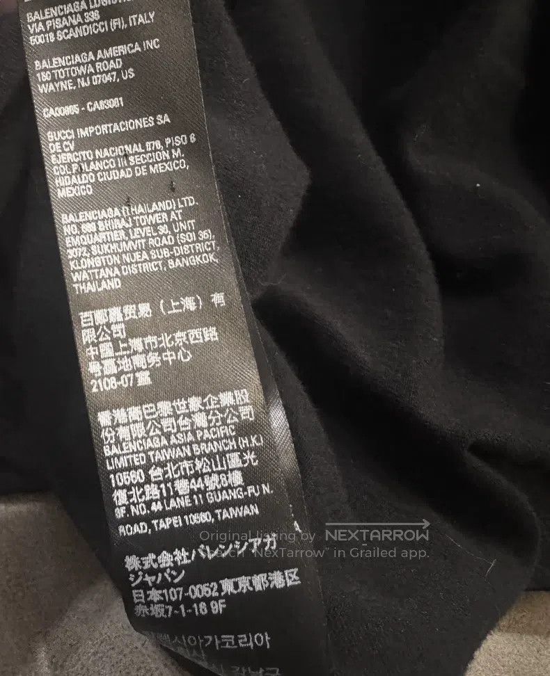 Balenciaga Balenciaga Black Embroidered Logo Long Sleeve T-Shirt Size US S / EU 44-46 / 1 - 6 Thumbnail