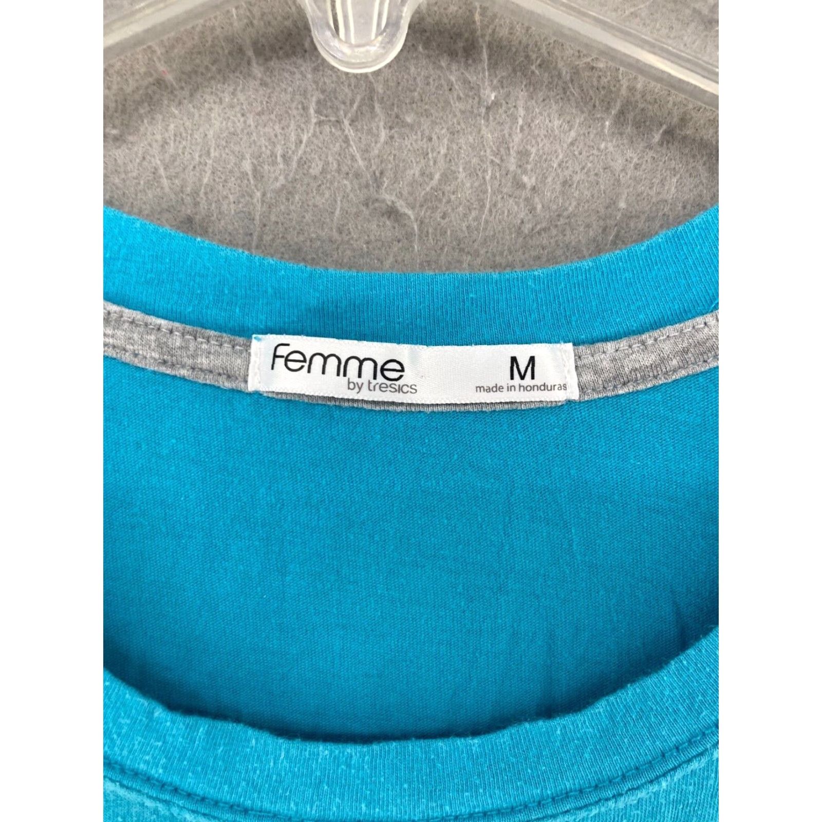 Vintage Femme Trestics Womens Medium Blue Casual Short Sleeve Shirt Size M / US 6-8 / IT 42-44 - 4 Thumbnail
