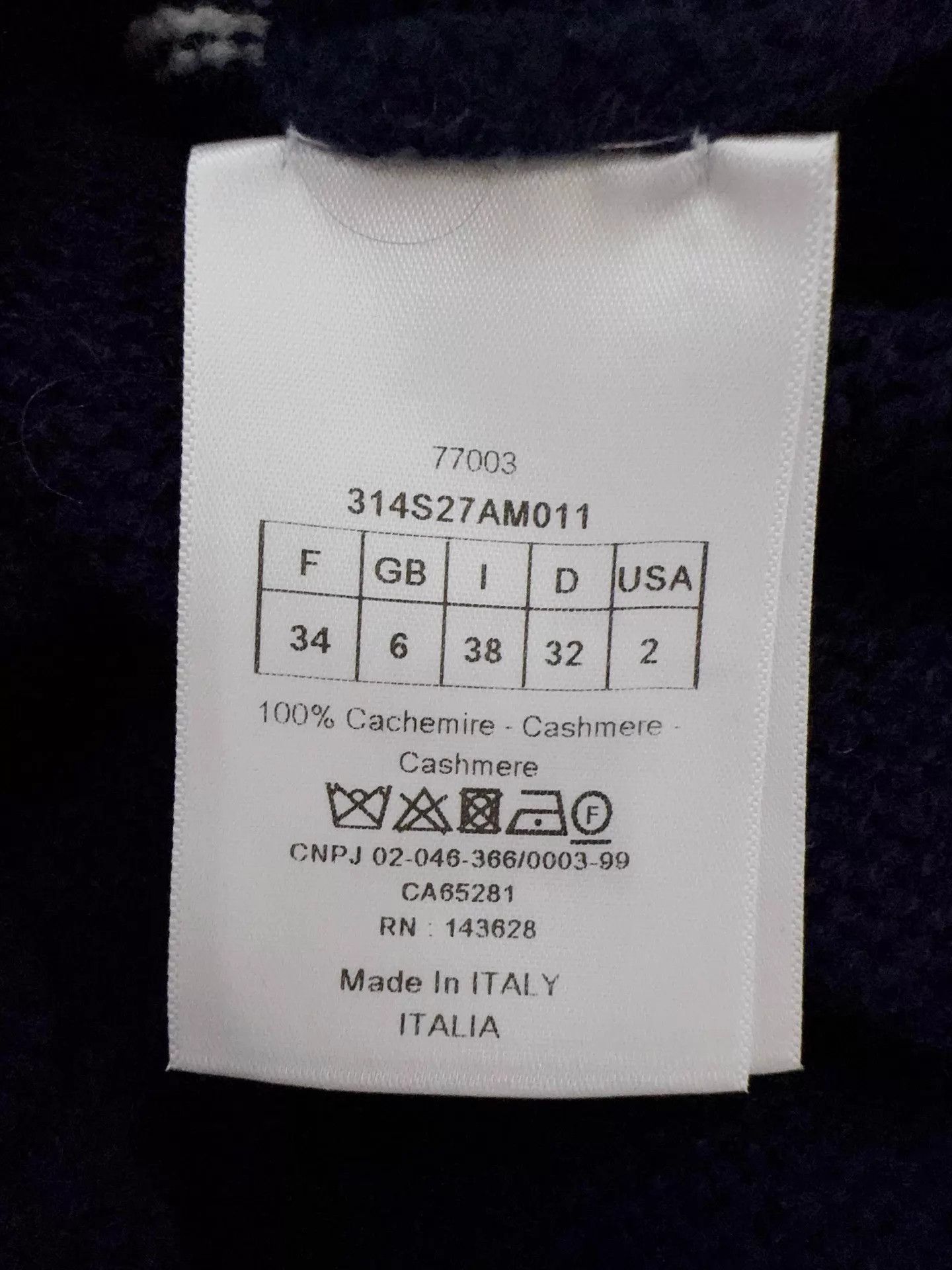 Dior Dior Navy Lucky Star Drawstring Cashmere Sweater F34 Size XS / US 0-2 / IT 36-38 - 4 Thumbnail