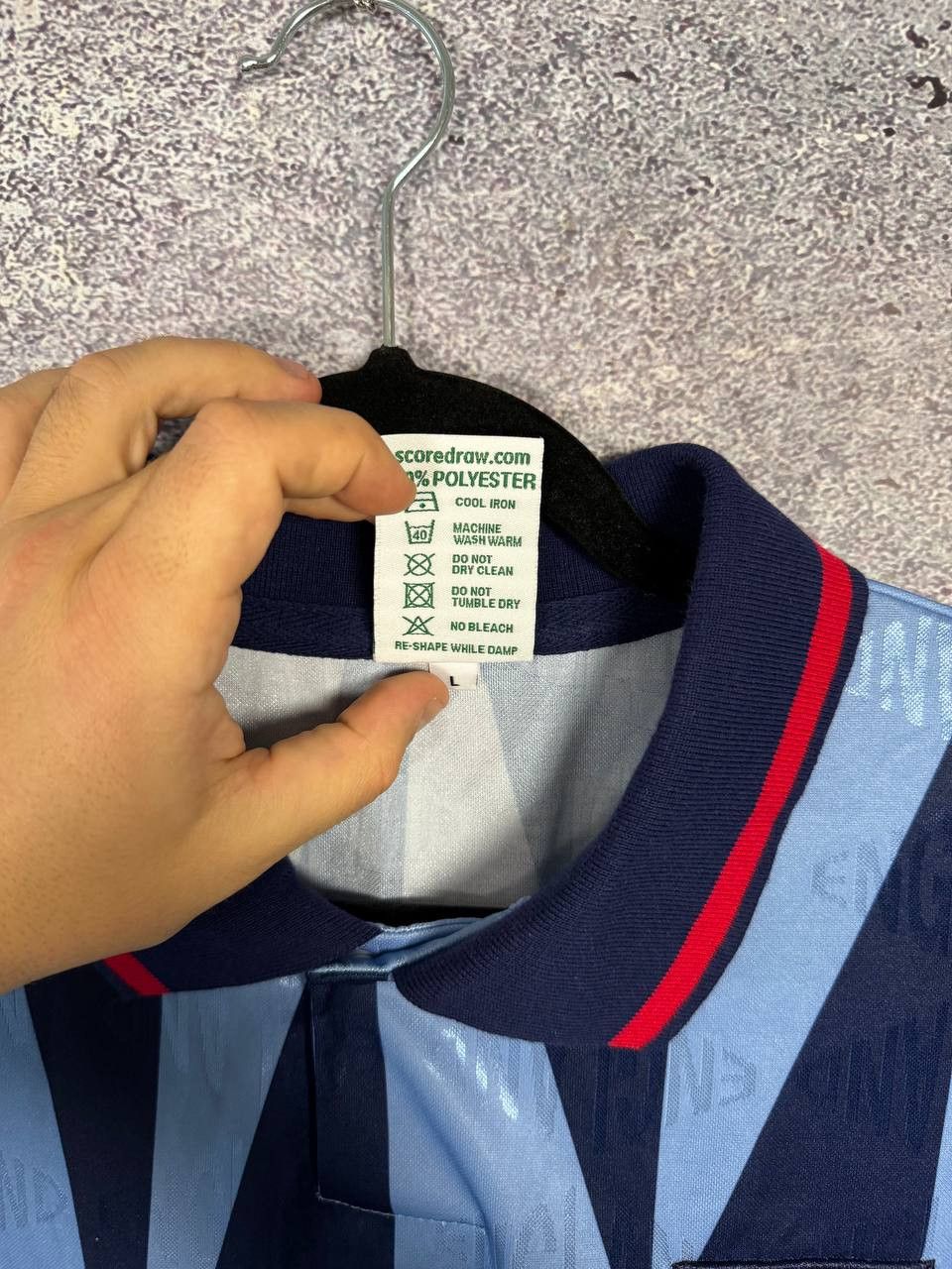 Vintage 90's England National Team 1994 Score Draw Jersey Size US L / EU 52-54 / 3 - 11 Thumbnail