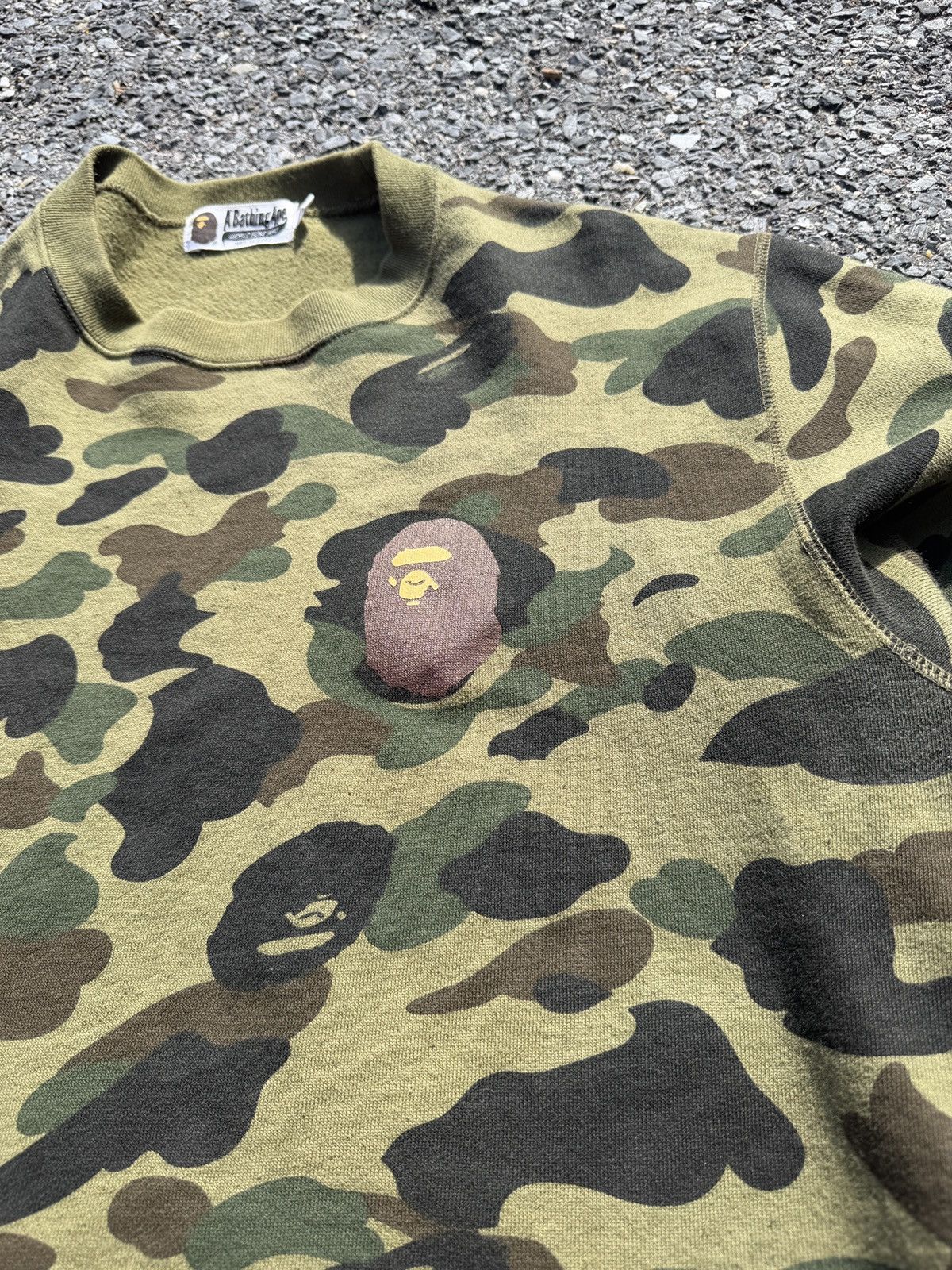 Bape 1st camo Green camo bape crewneck ape head sz XL japan Size US XL / EU 56 / 4 - 11 Thumbnail