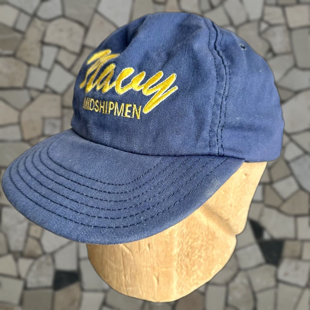 Vintage Vintage US Navy Midshipman Script Cap Hat SnapBack 1990s Size ONE SIZE - 1 Thumbnail