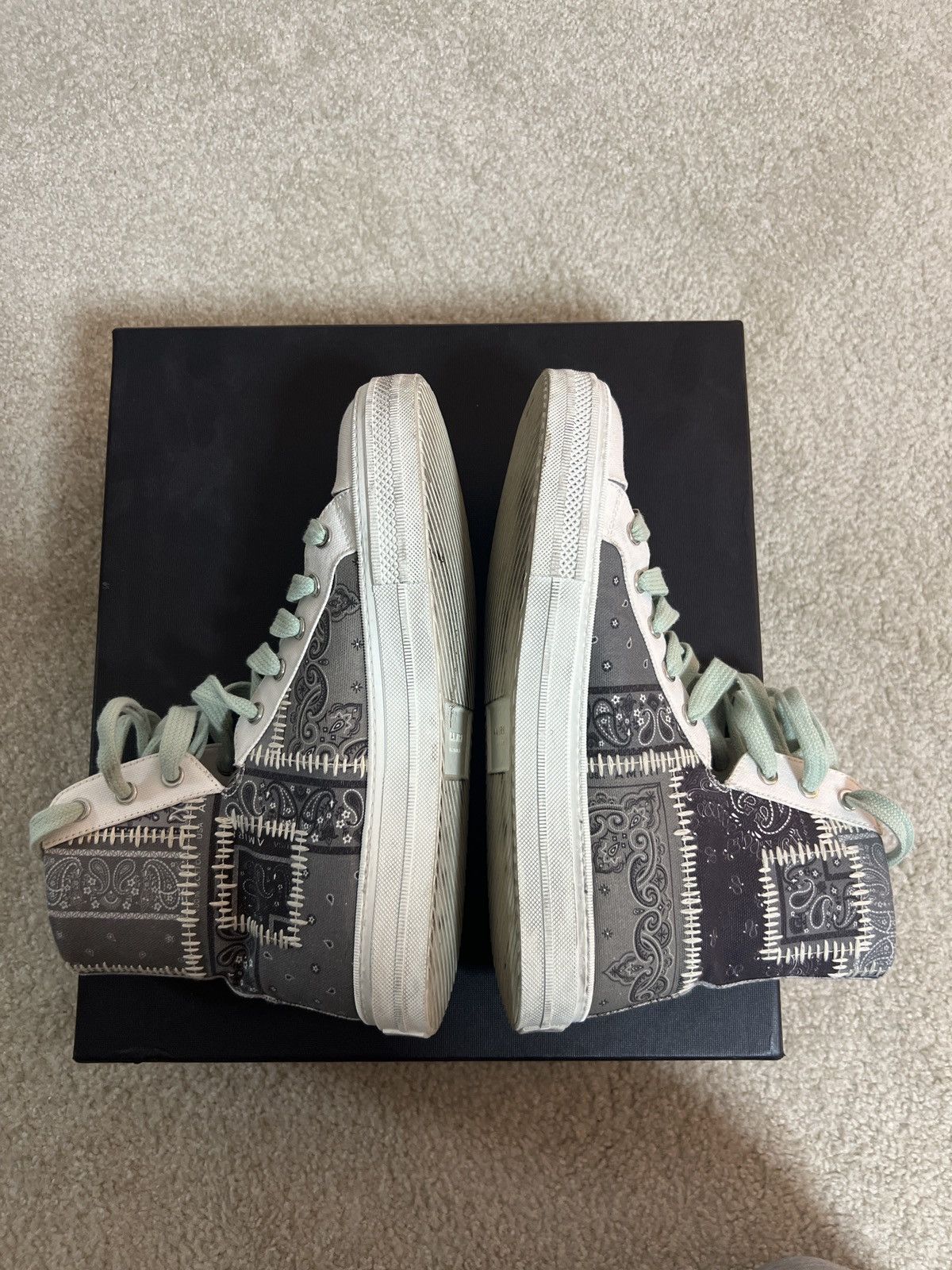 Amiri Bandana Reconstructed Sneakers in Multicolor Size US 8 / EU 41 - 7 Thumbnail