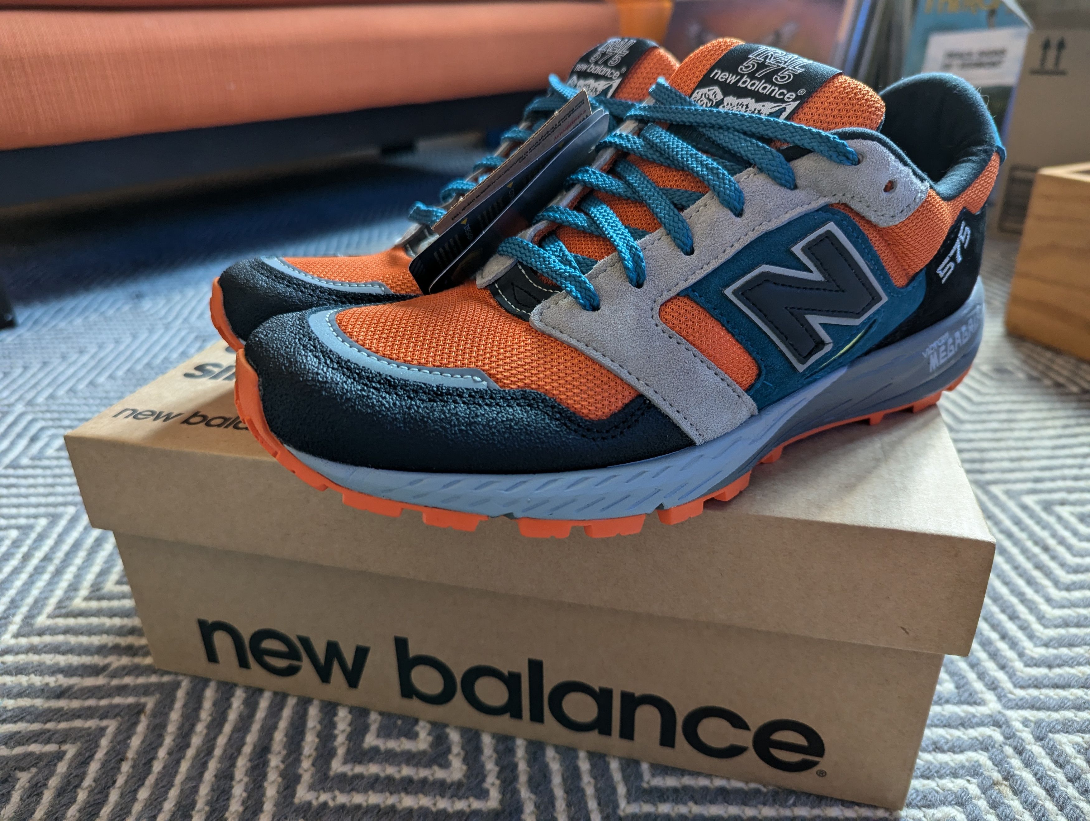 New Balance New Balance 575 Made In England 'Orange Petrol' Size US 8.5 / EU 41-42 - 1 Thumbnail