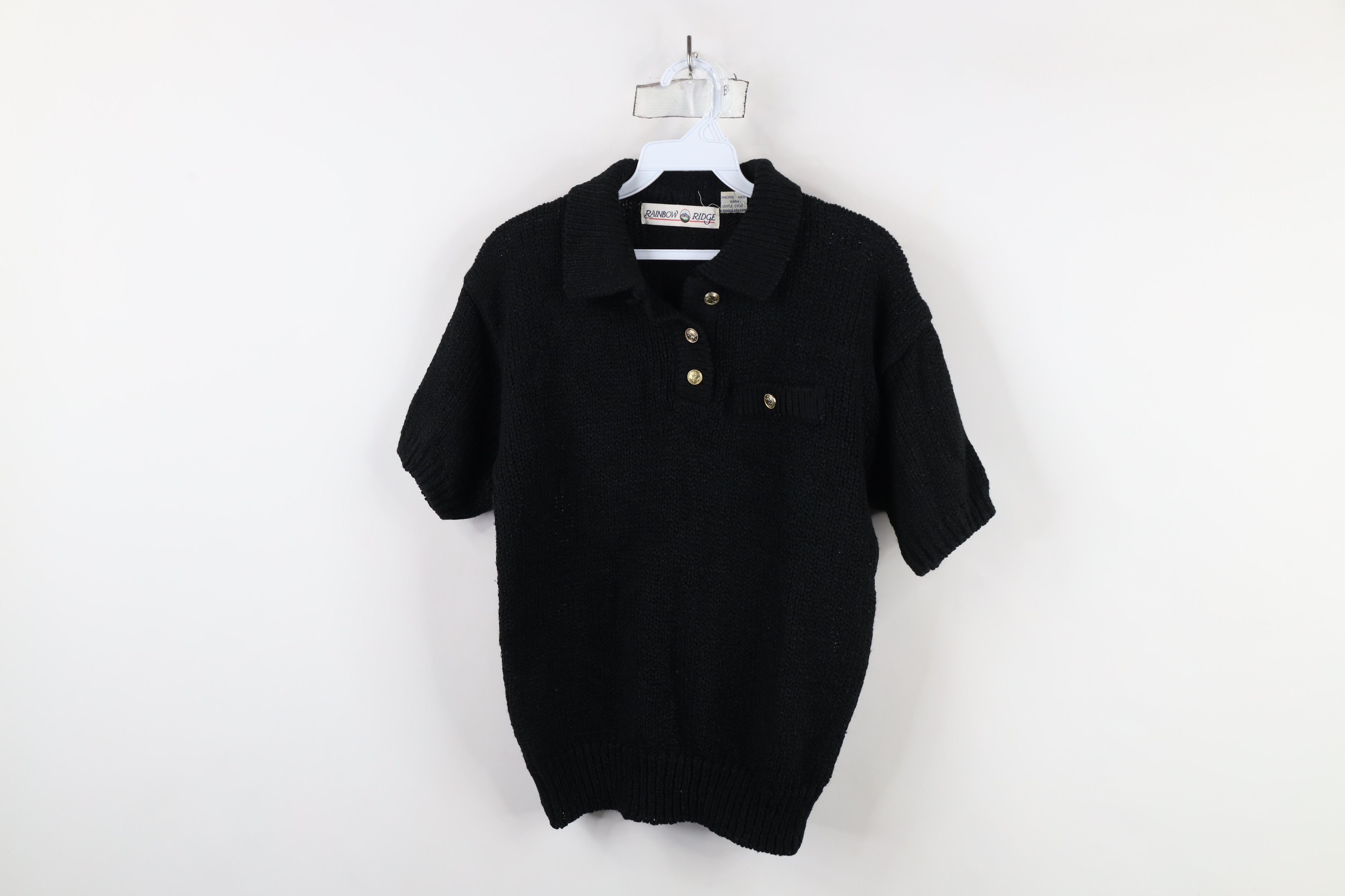 Vintage Vintage 90s Streetwear Knit Short Sleeve Collared Sweater Size M / US 6-8 / IT 42-44 - 1 Thumbnail