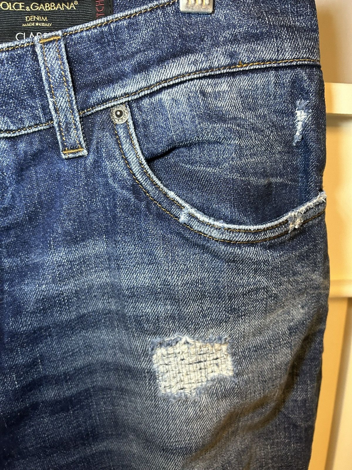 Dolce & Gabbana Vintage Dolce and Gabbana distressed slim skinny jeans Size US 34 / EU 50 - 19 Thumbnail