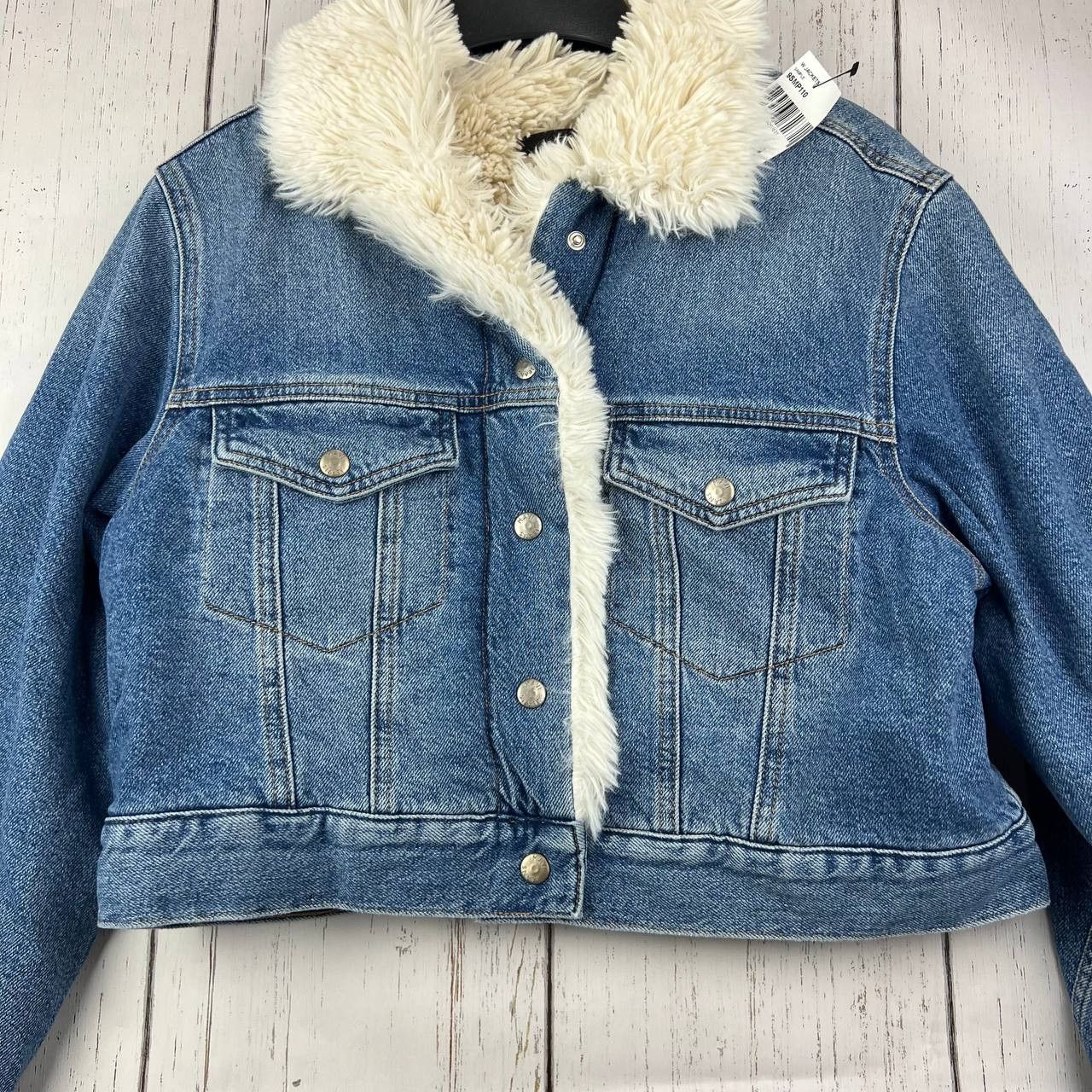 Mavi Mavi Small Cropped Fit Stretchable Fur Denim Jeans Jacket Size S / US 4 / IT 40 - 3 Thumbnail