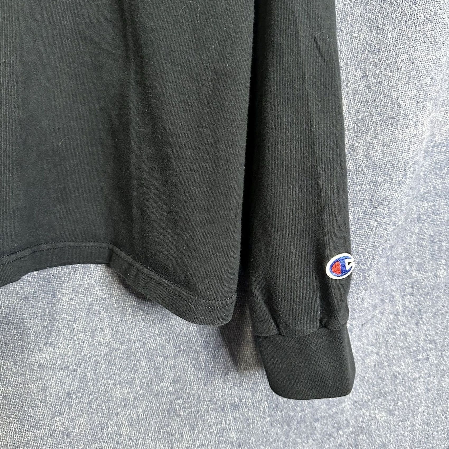 Champion VINTAGE Champion Black Long Sleeve Shirt Mens Large Mock Neck 90s Cotton Size US L / EU 52-54 / 3 - 3 Thumbnail