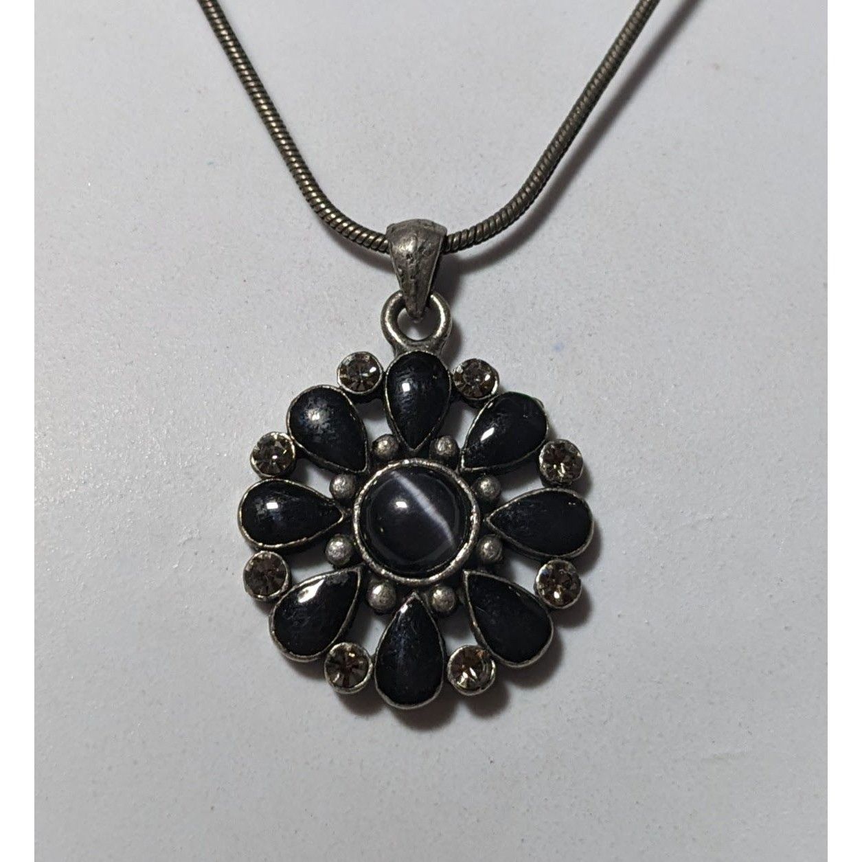 Other Gothic Floral Cateye Gem Pendant Necklace Size ONE SIZE - 7 Thumbnail