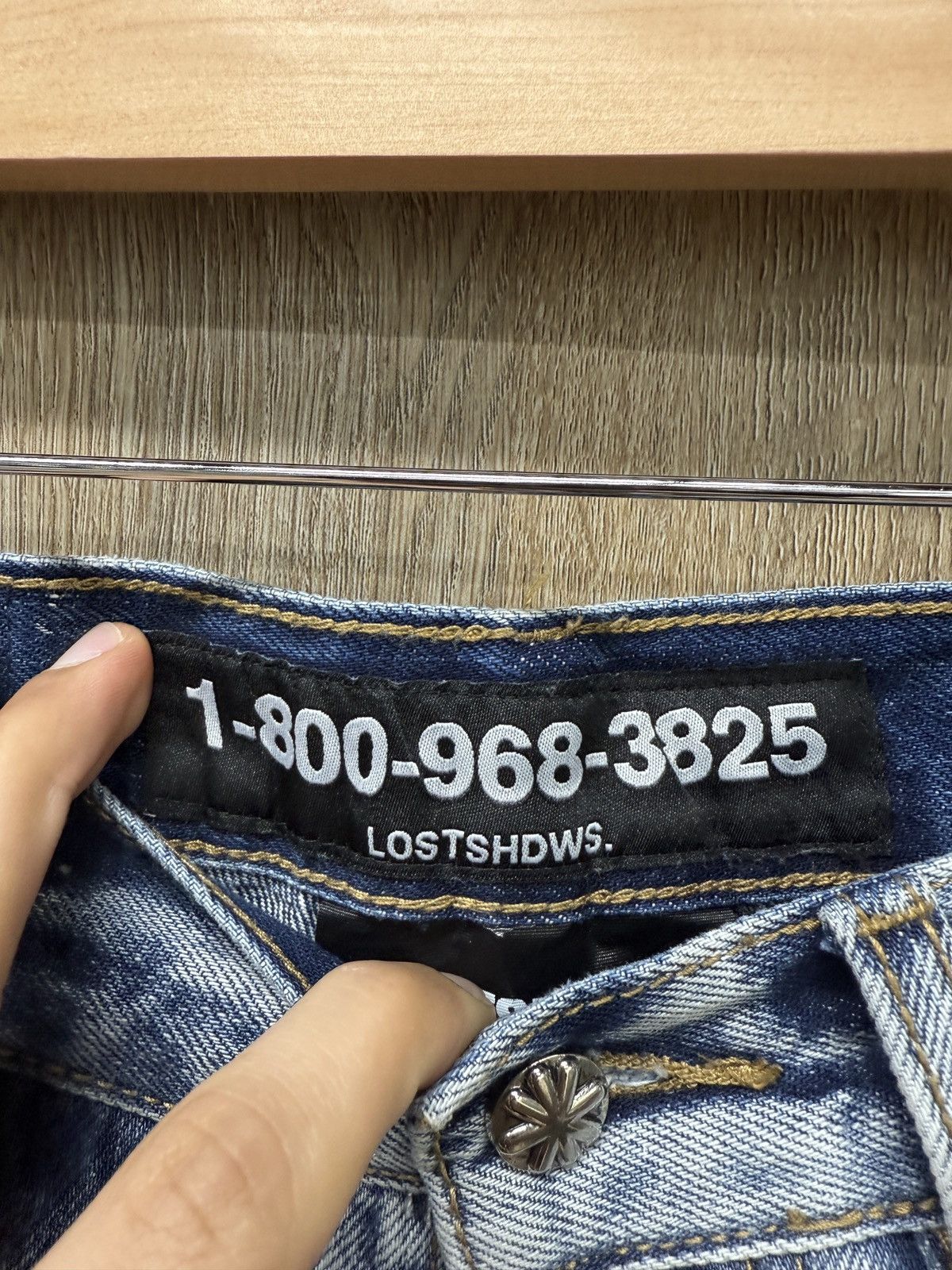 LOSTSHDWS Lost Shdws Cream Flower Denim Jeans Size US 30 / EU 46 - 7 Thumbnail