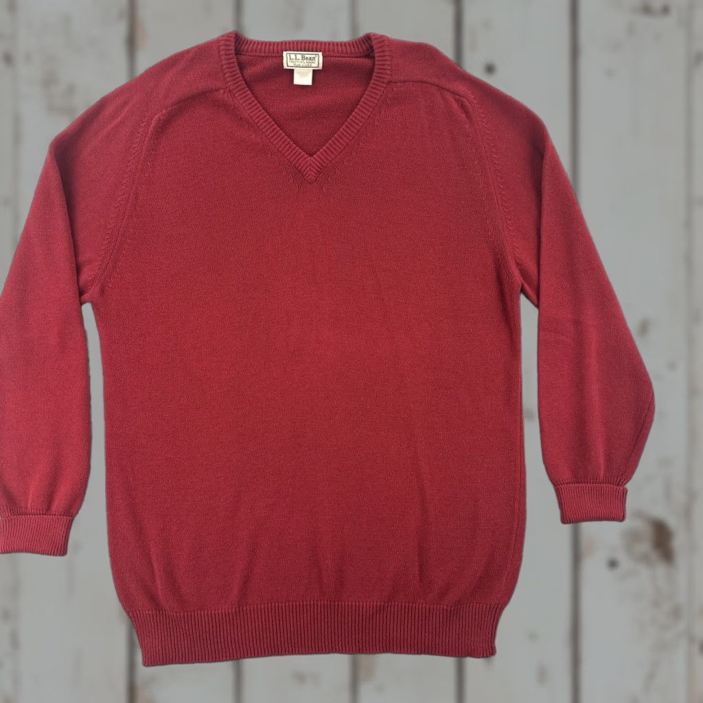 Vintage VINTAGE L.L. Bean Sweater Men Red V-Neck Pullover Size L EUC Size US L / EU 52-54 / 3 - 1 Thumbnail
