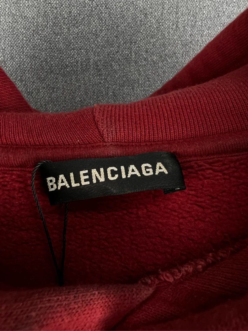 Balenciaga Balenciaga Burgundy Wheat Spike Hoodie Size US M / EU 48-50 / 2 - 3 Thumbnail