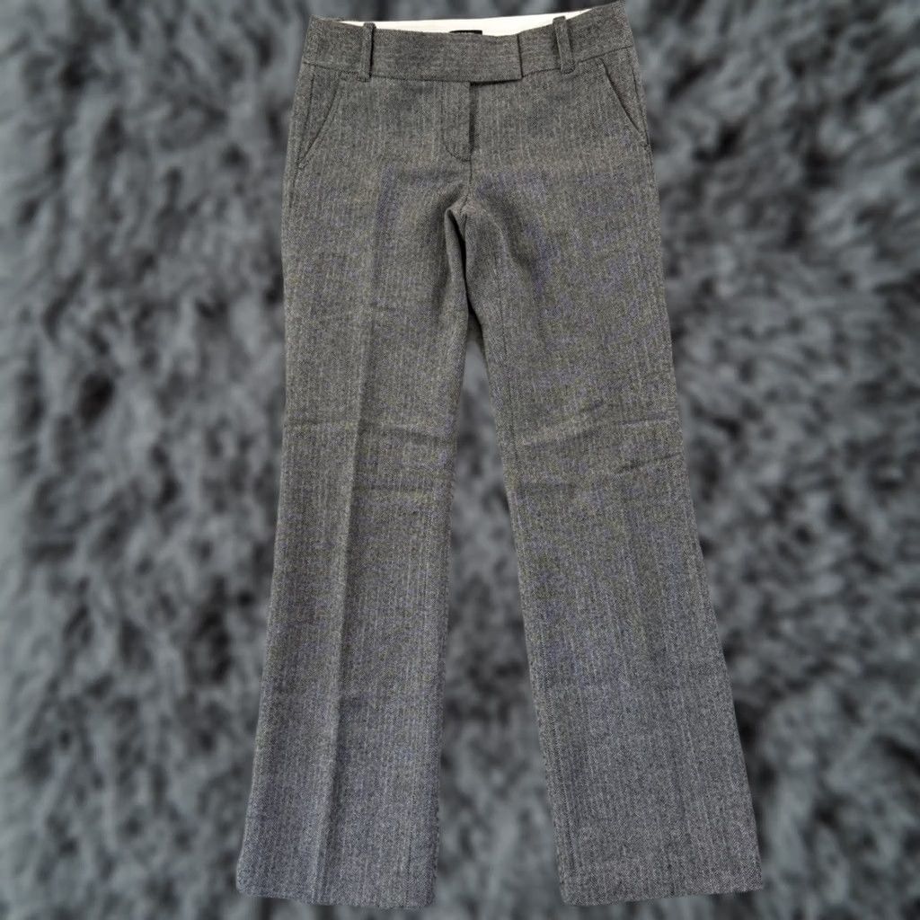 J.Crew J.Crew Dress Pants Womens 2 Gray Wool Herringbone Pleated City Fit Business Dress Pants Adults Womens Gray Wool Herringbone City Fit 2 Size 26" / US 2 / IT 38 - 1 Thumbnail