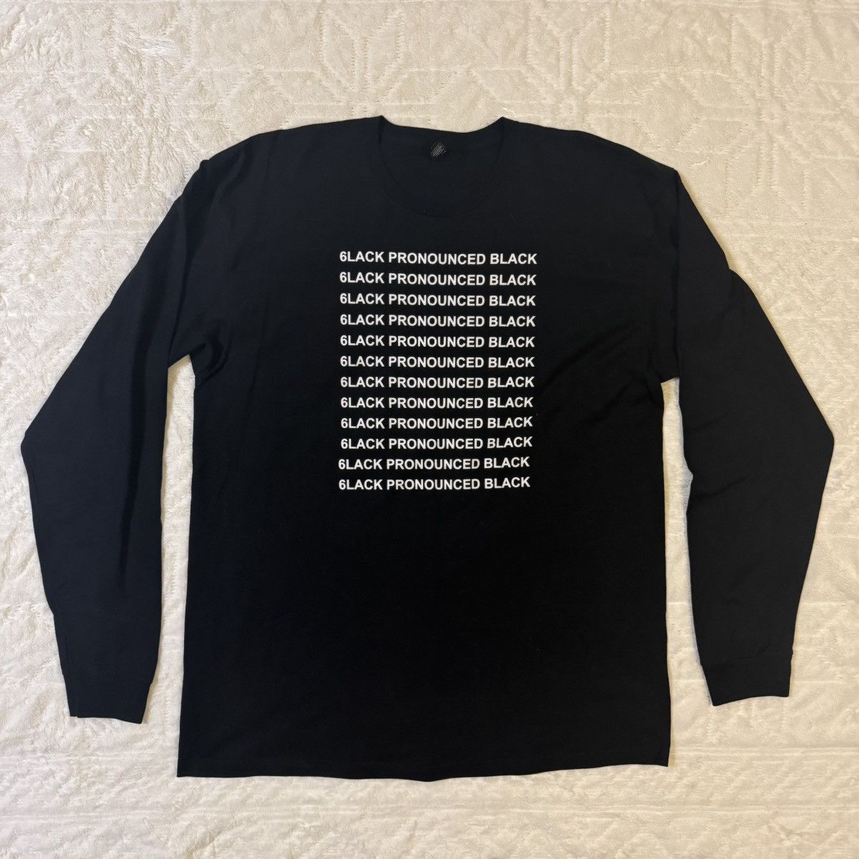 Band Tees × Rap Tees ‘6lack Pronounced Black’ Long Sleeve Tee Size US XL / EU 56 / 4 - 1 Thumbnail