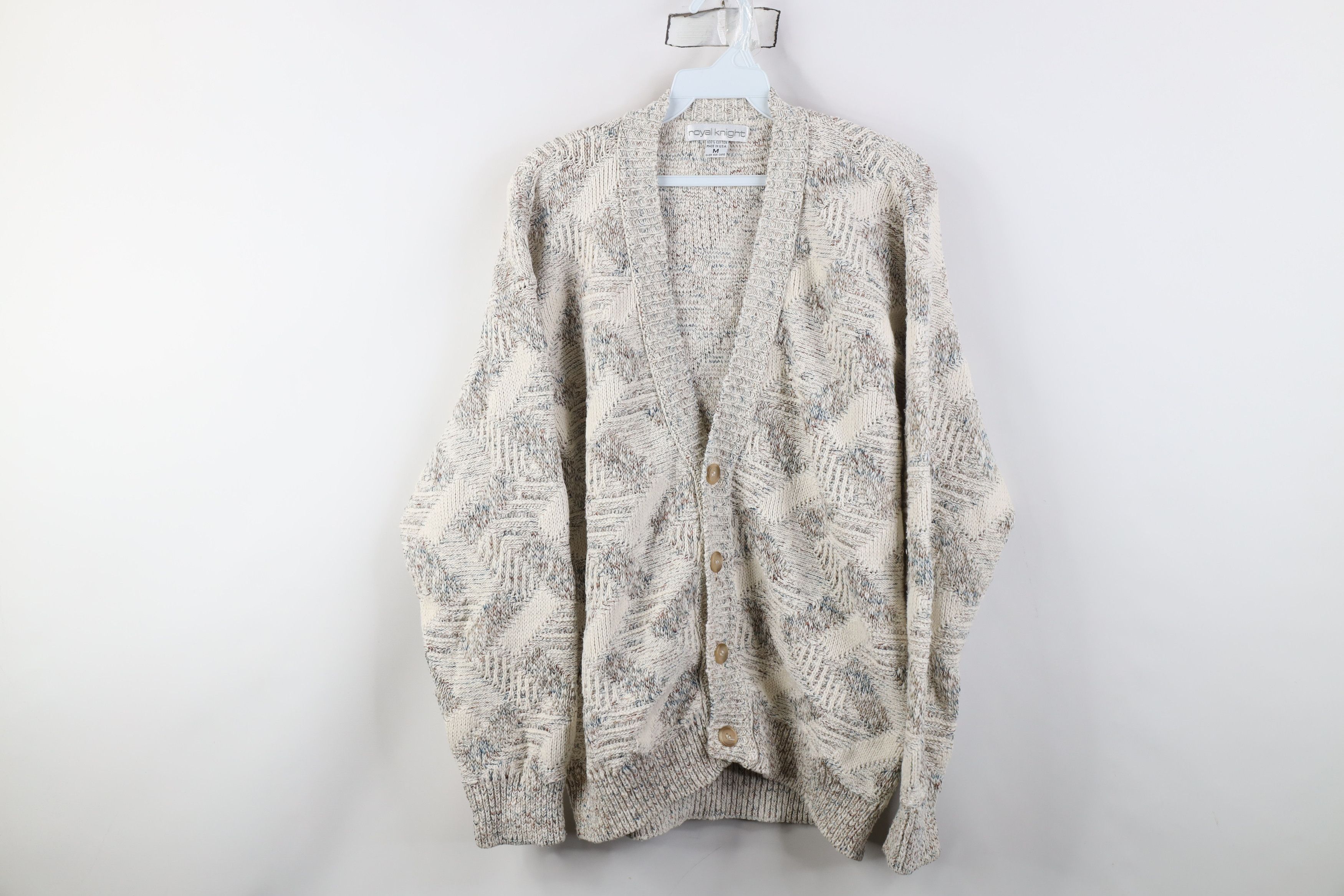 Vintage Vintage 90s Streetwear Knit Cardigan Sweater Cotton USA Size US M / EU 48-50 / 2 - 1 Thumbnail