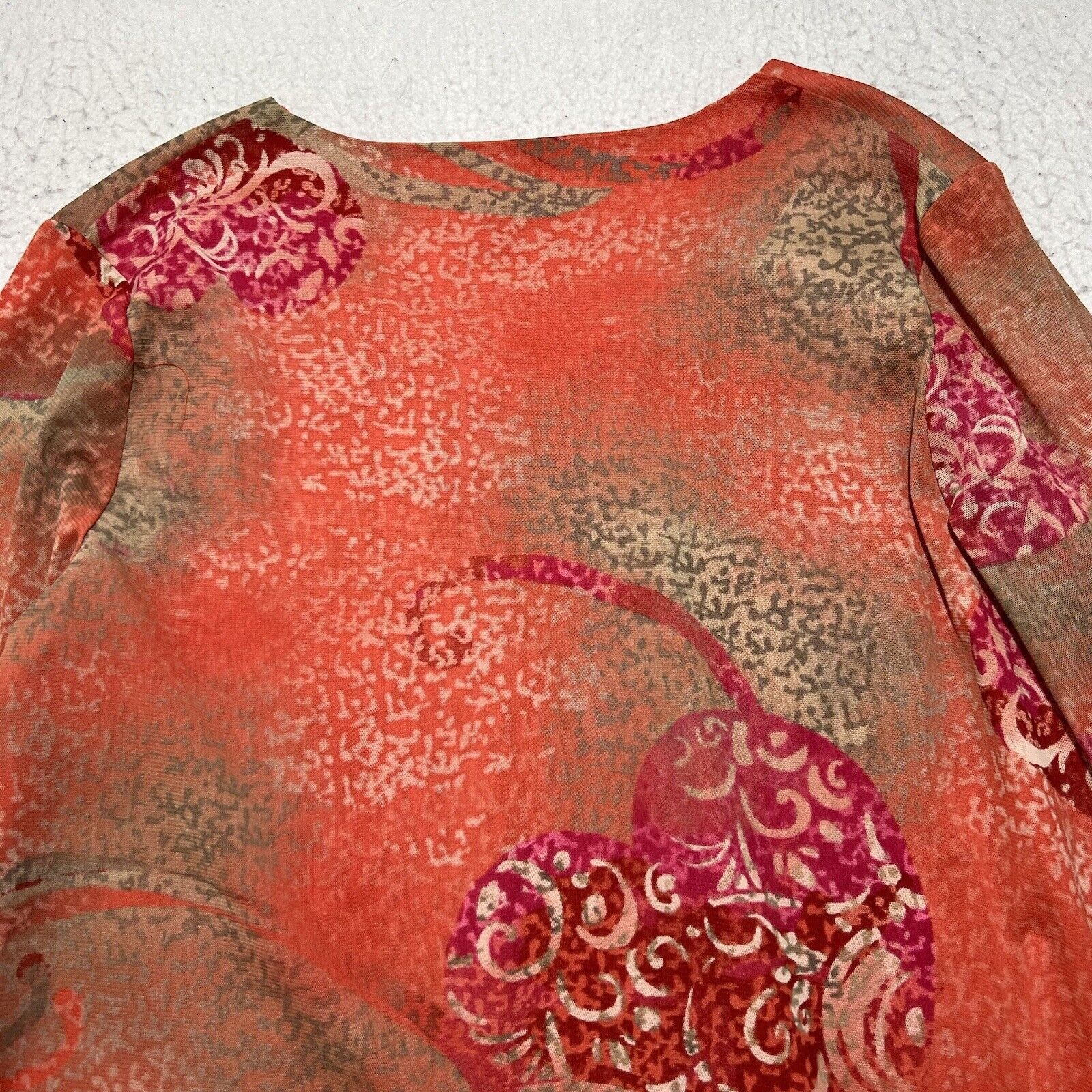 Other TanJay Lightweight Lined Blouse 3/4 Sleeve Rhinestone Top Size XXL / US 16-18 / IT 52-54 - 12 Thumbnail