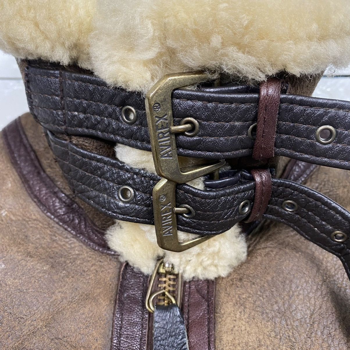 Avirex 🔥VINTAGE GENUINE LEATHER JACKET B-3 AVIREX USA SHEARLING Size US S / EU 44-46 / 1 - 9 Thumbnail