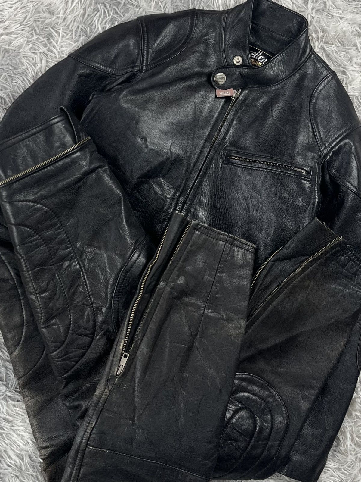 Japanese Brand Vintage Excellence komine Leather Jacket Size M / US 6-8 / IT 42-44 - 1 Thumbnail