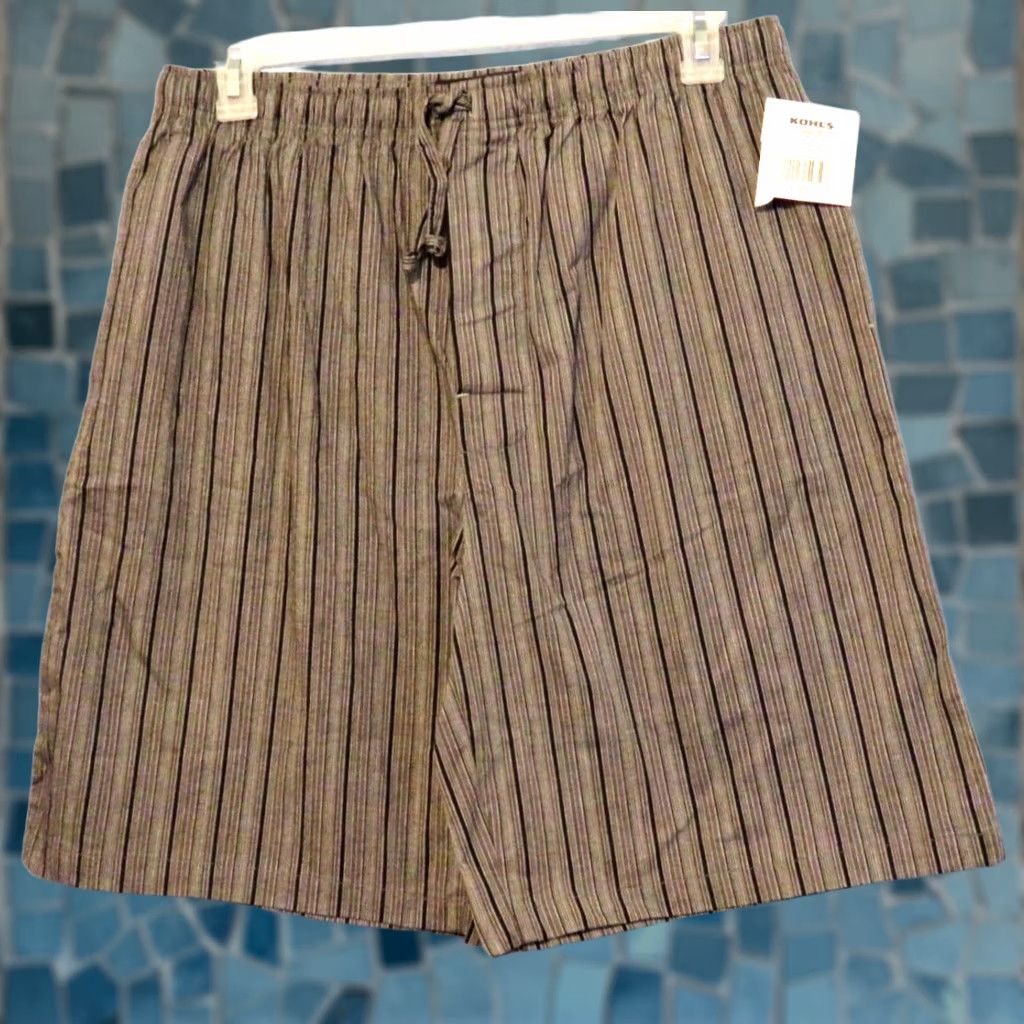 Croft & Barrow Croft & Barrow Swim Trunks Men L Gray with Black Stripes New W/Tags Size US 33 - 1 Thumbnail