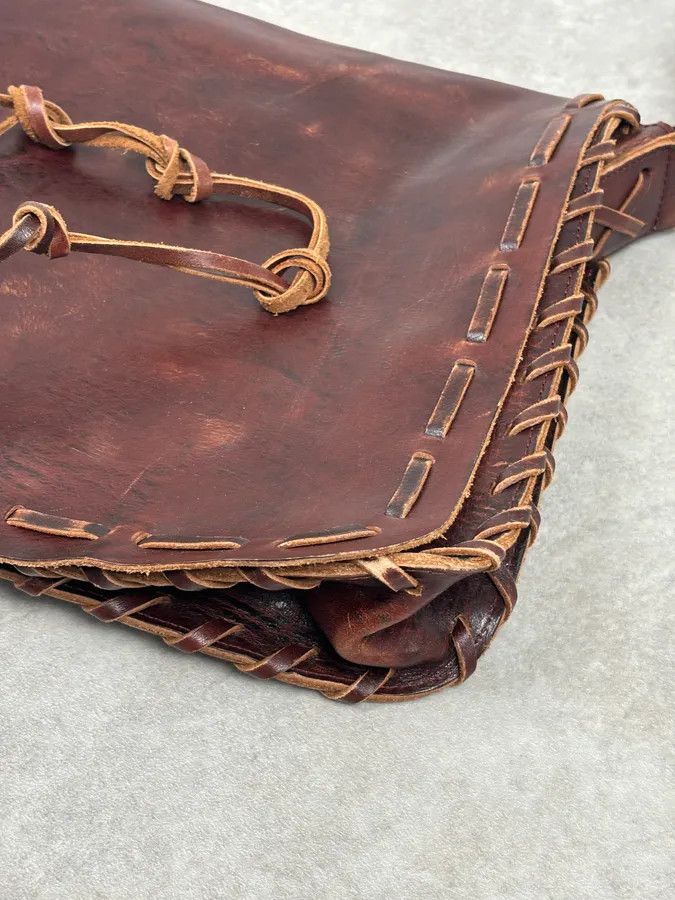 Dsquared2 2000s Dsquared2 Brown Leather Studded Crossbody Bag Size ONE SIZE - 7 Thumbnail