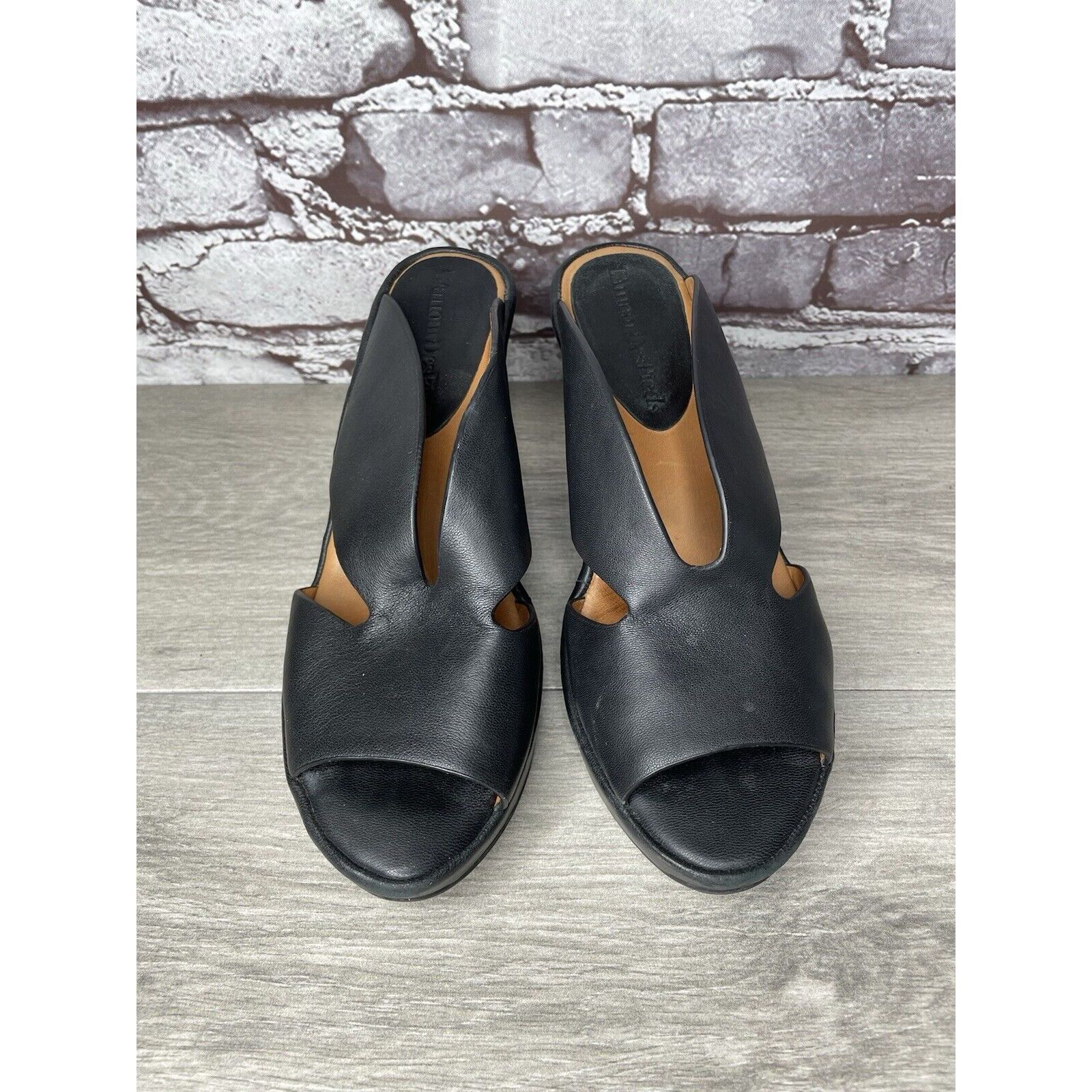 Other L'Amour Des Pieds Black Leather Strappy Wedge Open Toe Sanda Size US 7 / IT 37 - 14 Thumbnail