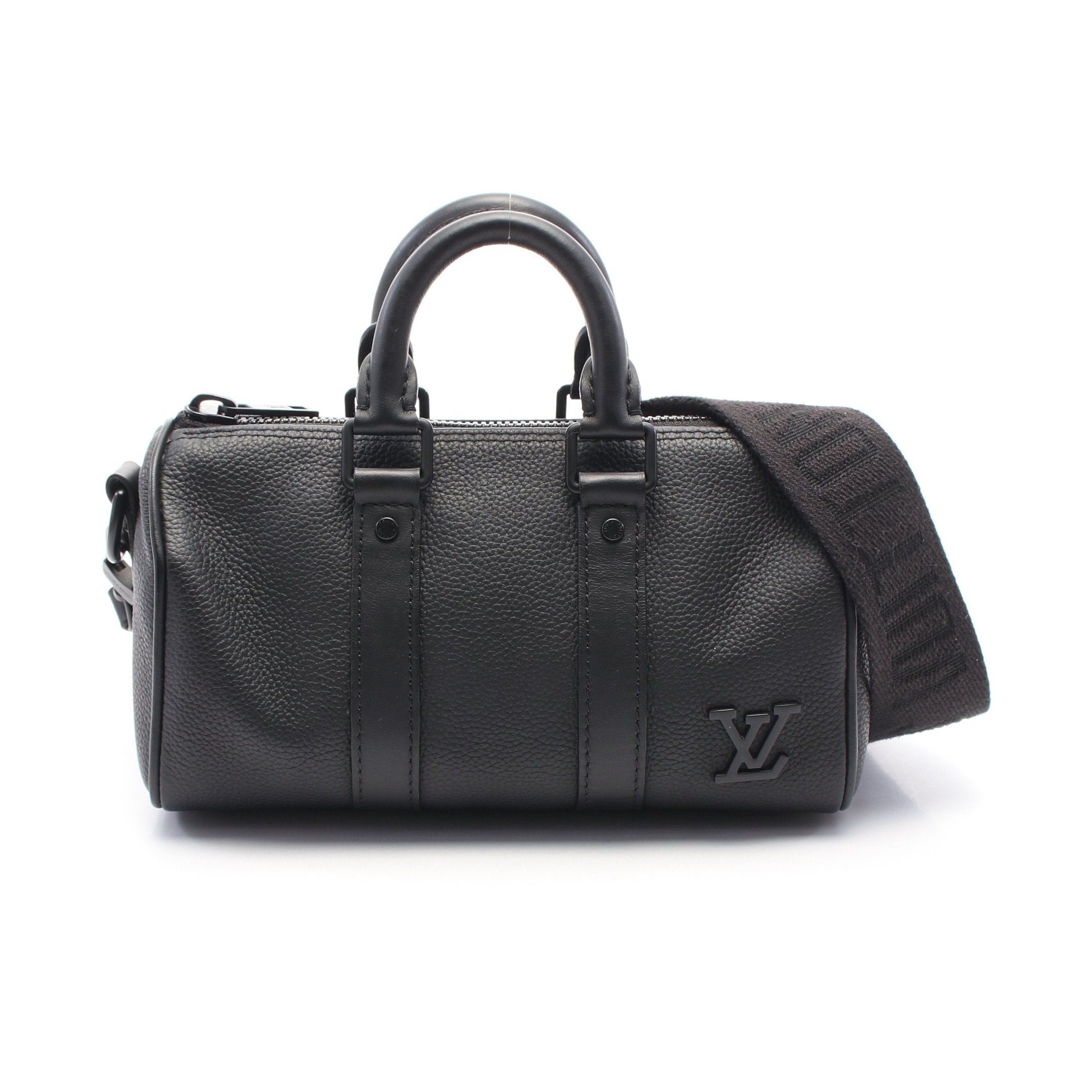 Louis Vuitton Louis Vuitton Keepall Xs Lv Aerogram Handbag Leather Black Size ONE SIZE - 1 Thumbnail