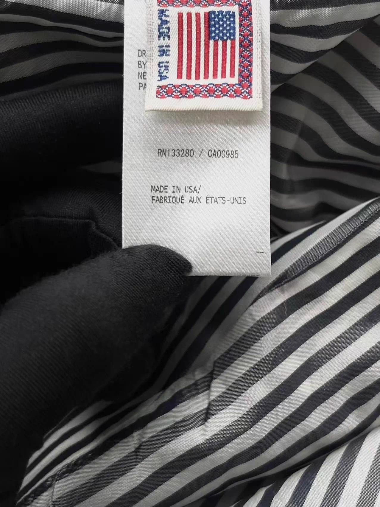 Thom Browne Thom Browne Anchor Stripe Logo Leather Snap Baseball Jkt 1 Size US S / EU 44-46 / 1 - 7 Thumbnail
