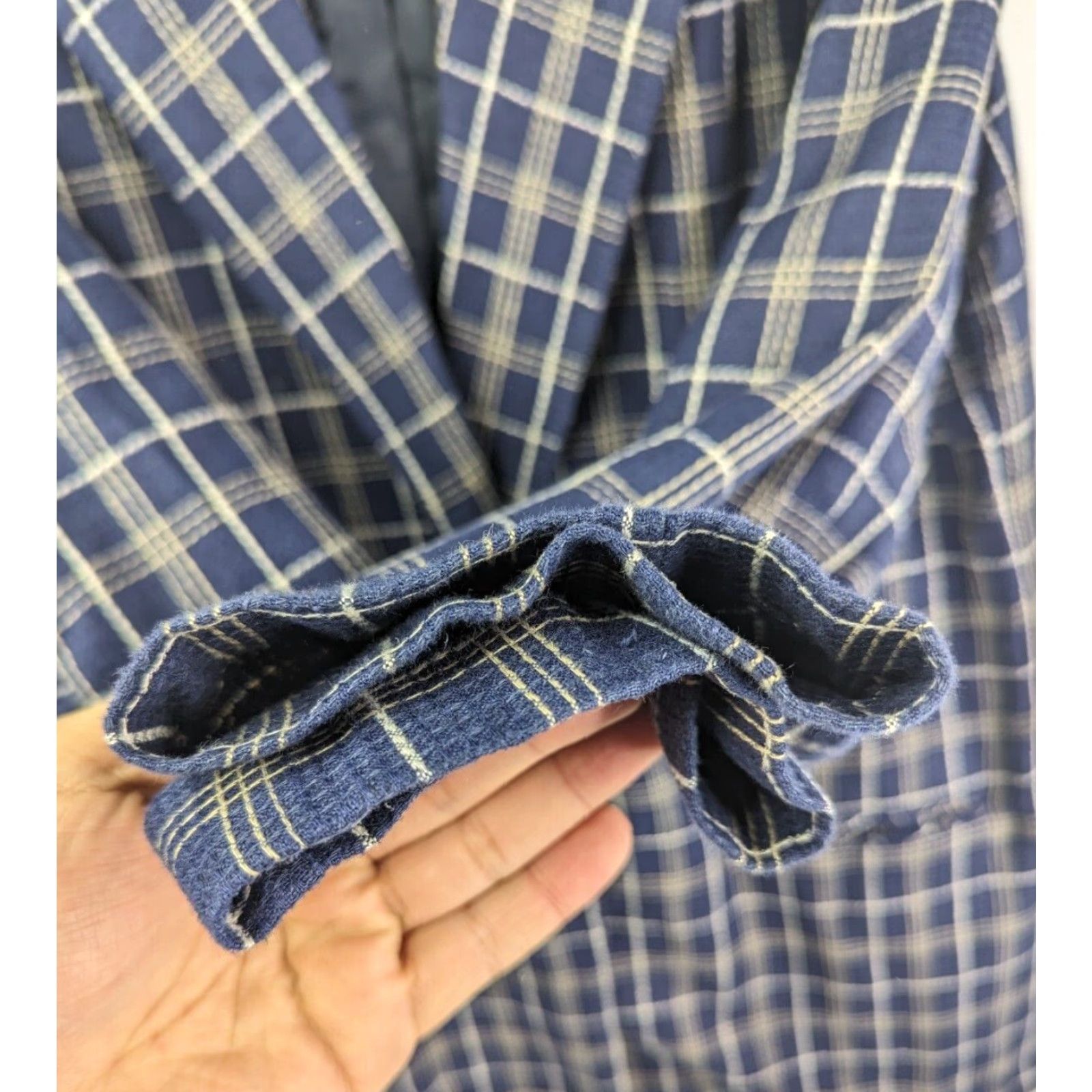 Vintage VINTAGE Bentley Blazer Light Weight Linen Jacket Plaid Blue Size Large one Button Ladies Blue Plaid Blazer Women L Jacket Linen Blazer Size L / US 10 / IT 46 - 2 Thumbnail